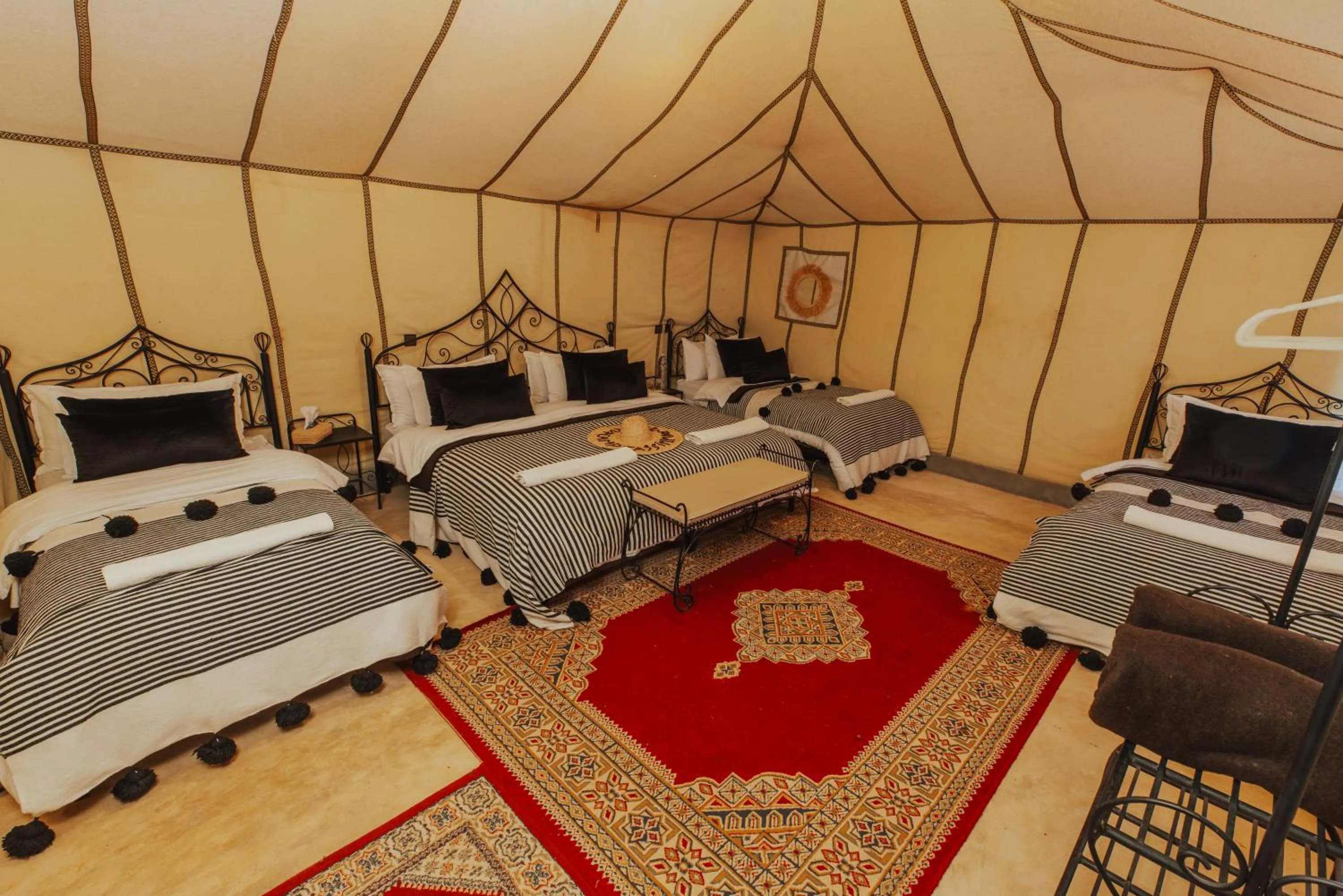 Decorative detail, Bed in Tassili Luxury Desert Camp