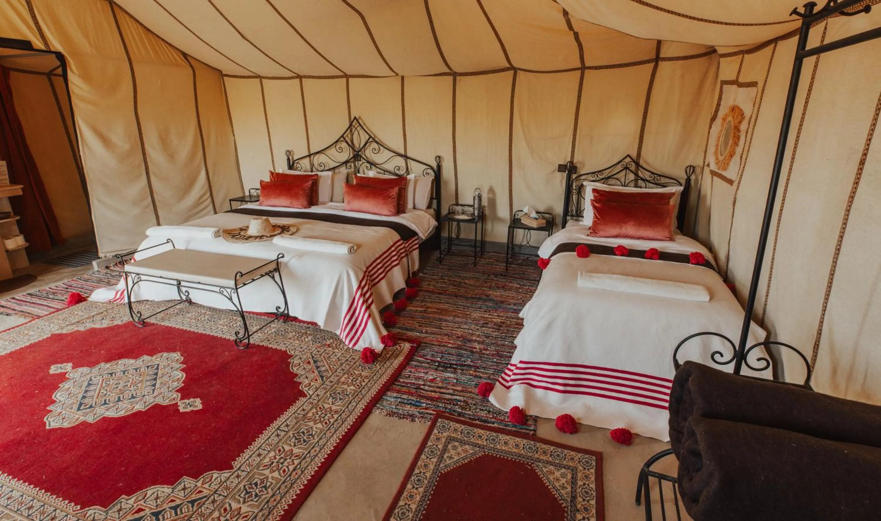 Bed in Tassili Luxury Desert Camp