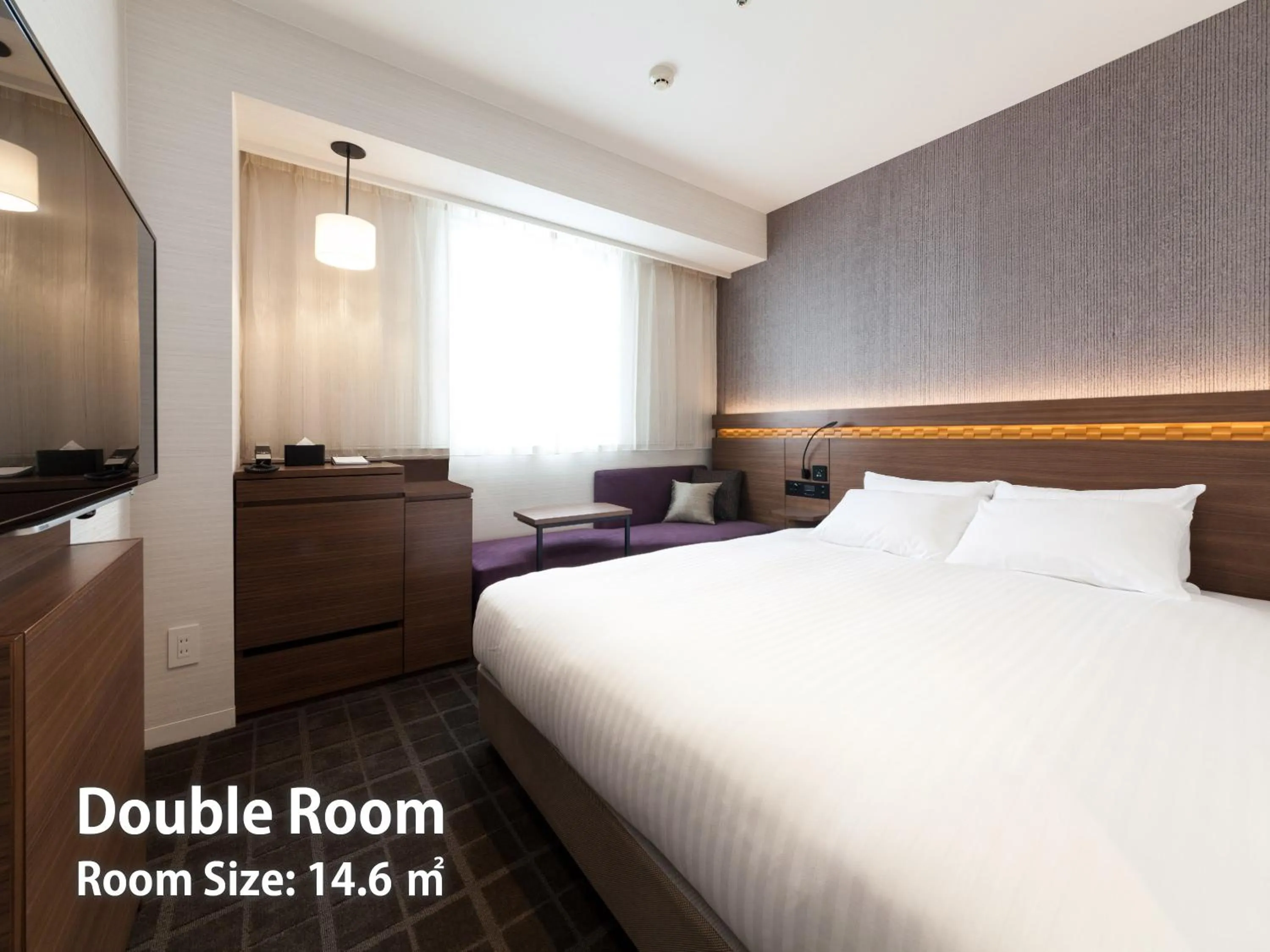 Photo of the whole room, Bed in Nishitetsu Hotel Croom Hakata