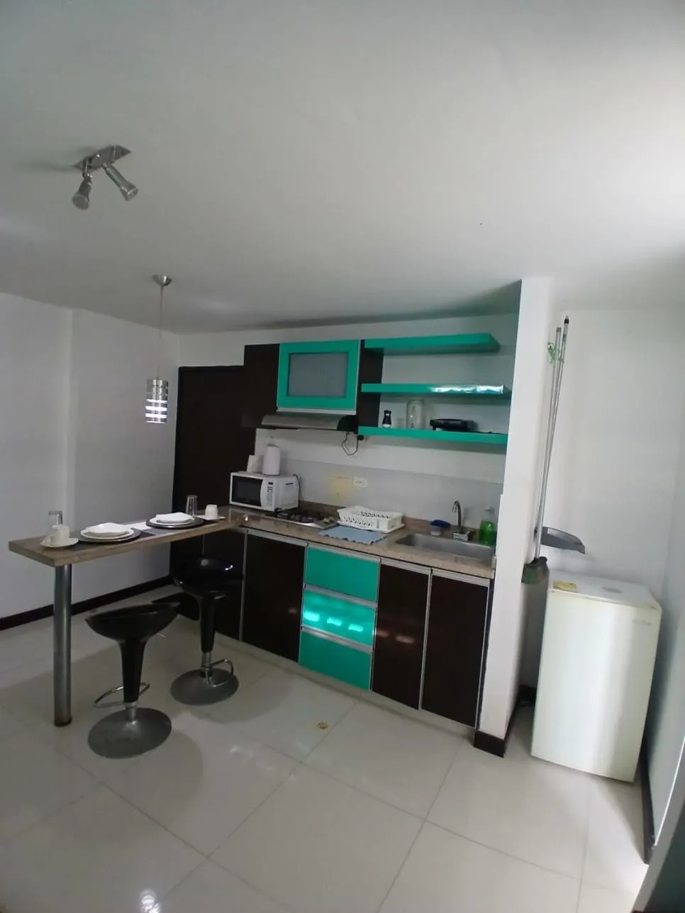 Kitchen or kitchenette in Hotel Plaza Norte Cali