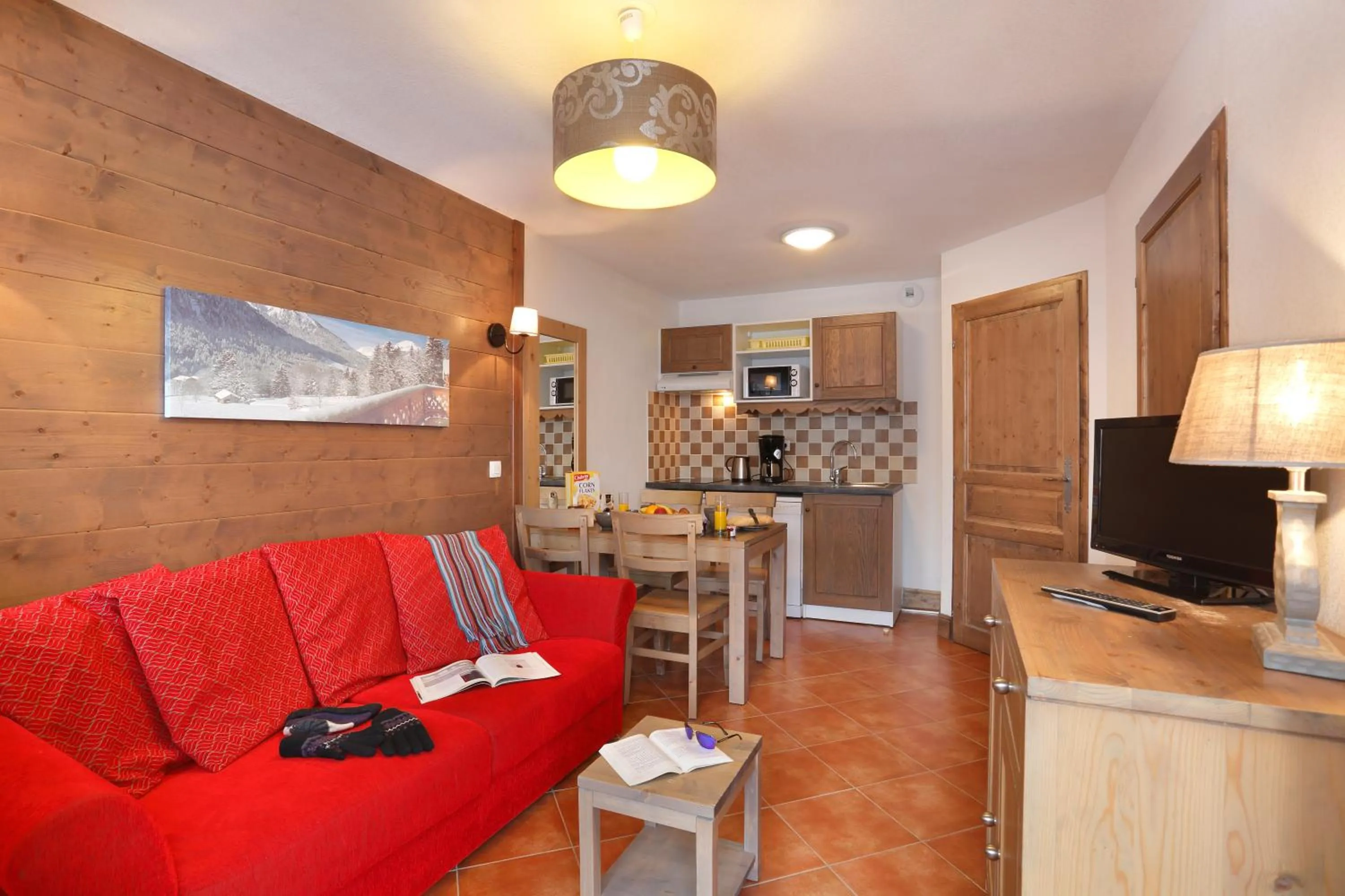 Kitchen or kitchenette in Résidence Néméa Le Grand Lodge