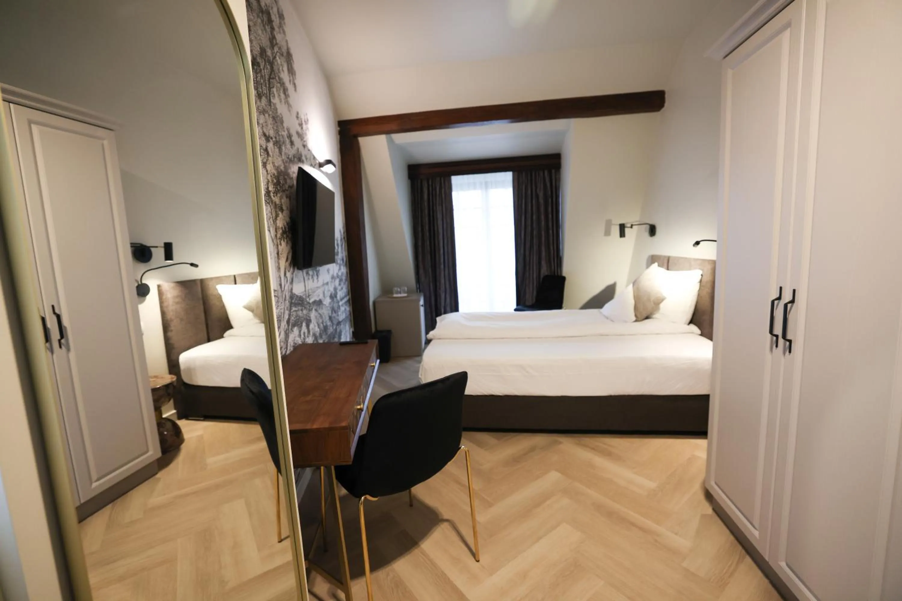 Bed in Pensiunea Nora