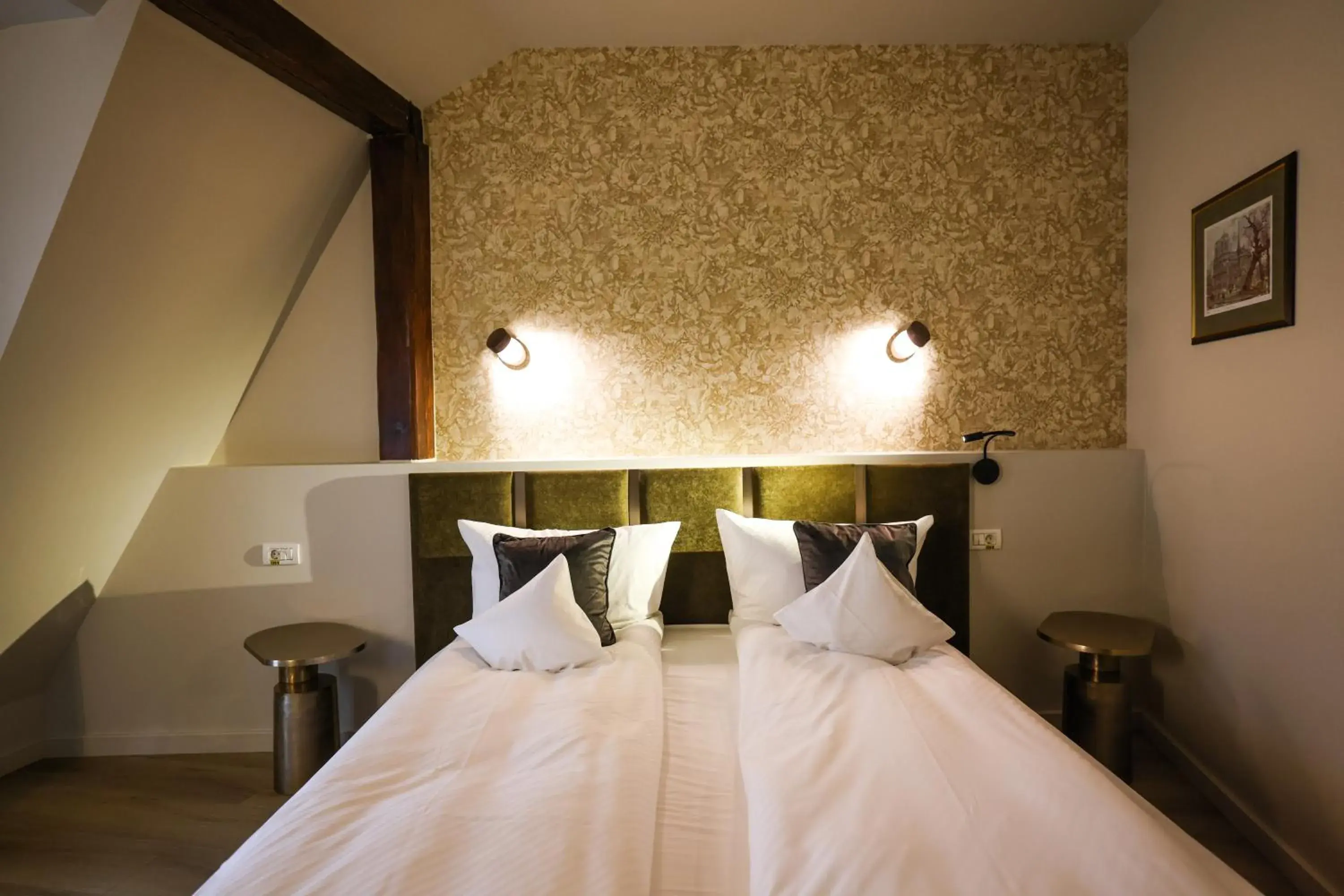 Bed in Pensiunea Nora Bed in Pensiunea Nora