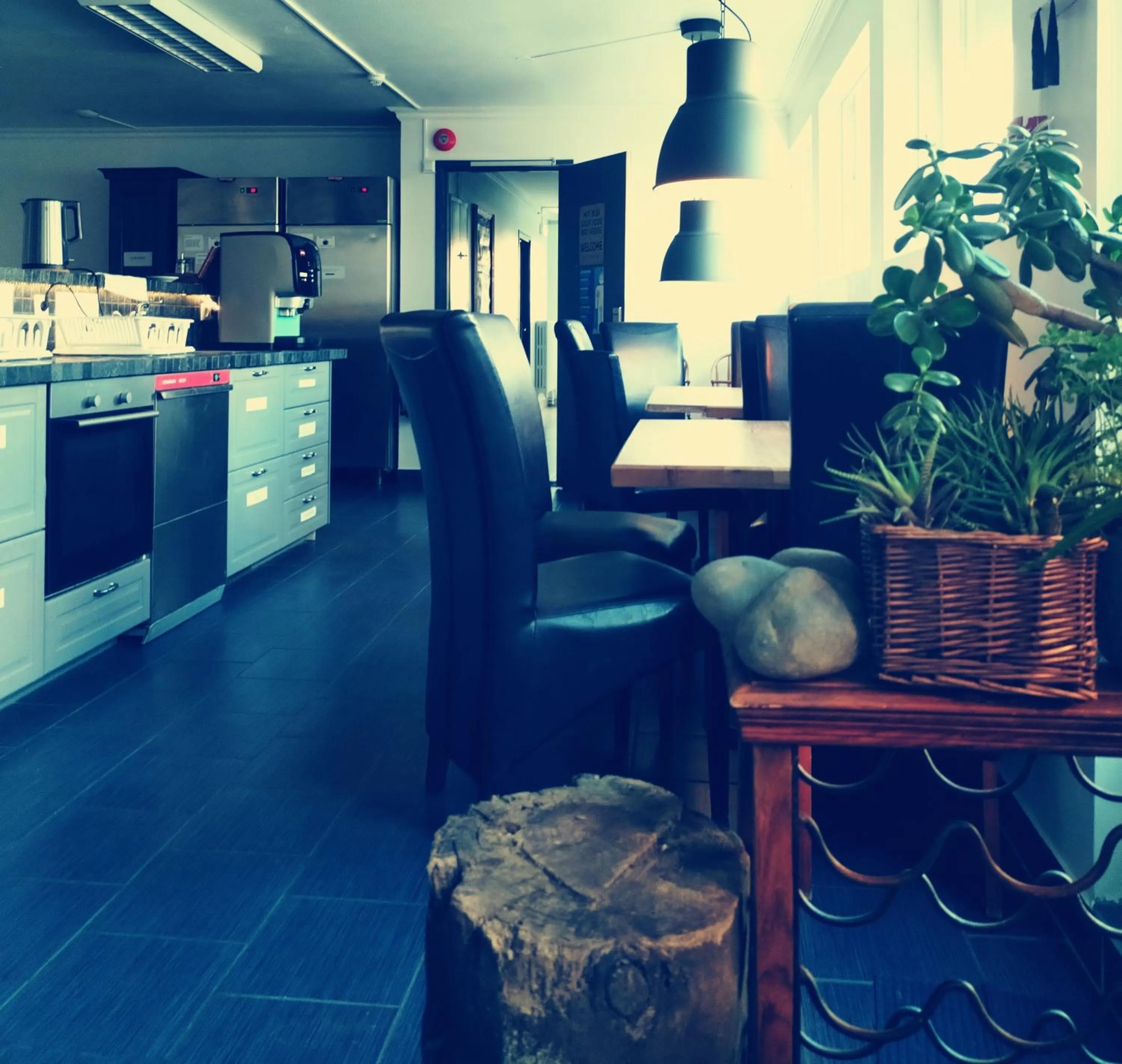 Communal kitchen in Selfoss Hostel