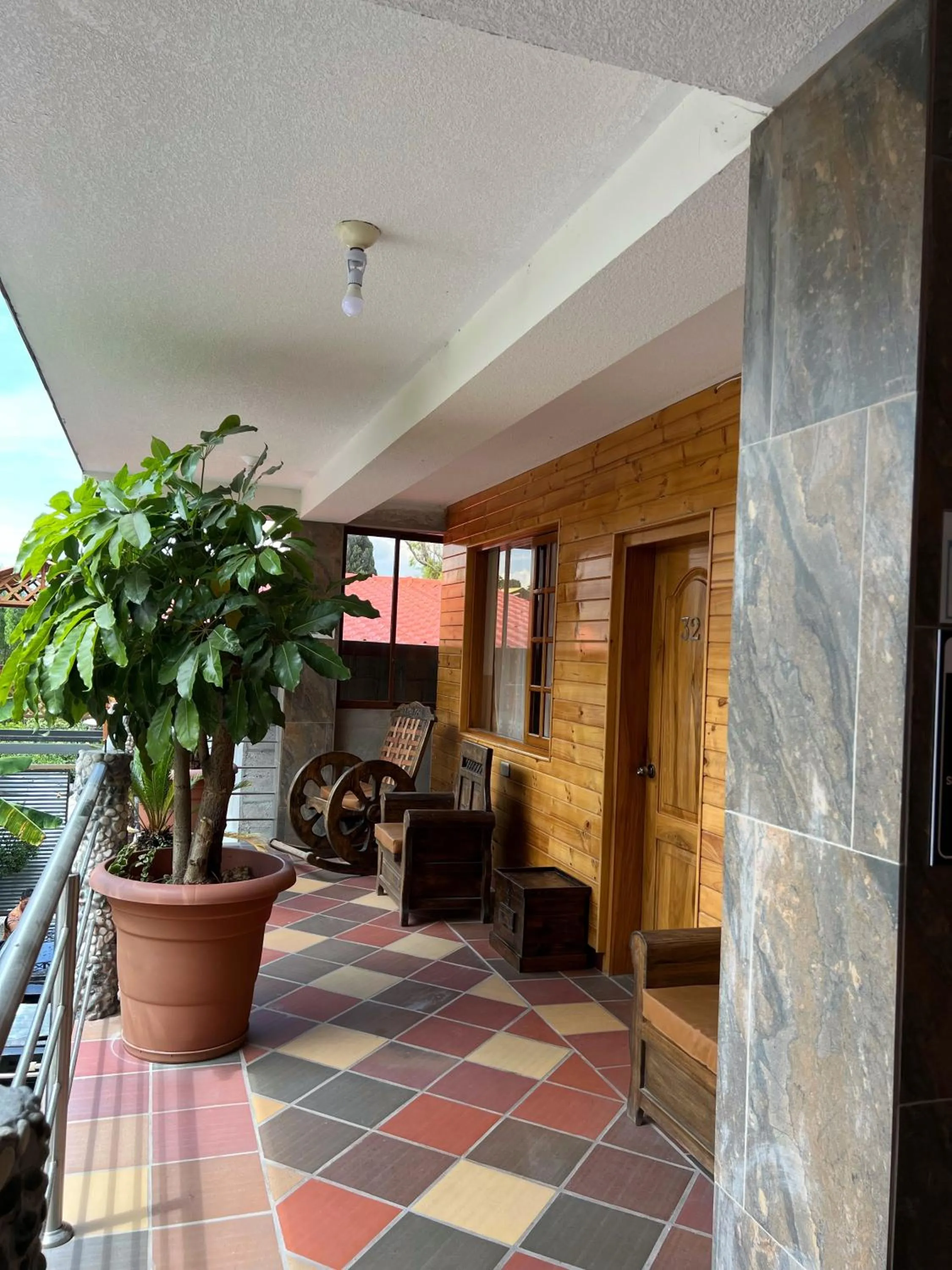 Patio in Hostal Alpachaca - New Quito Airport