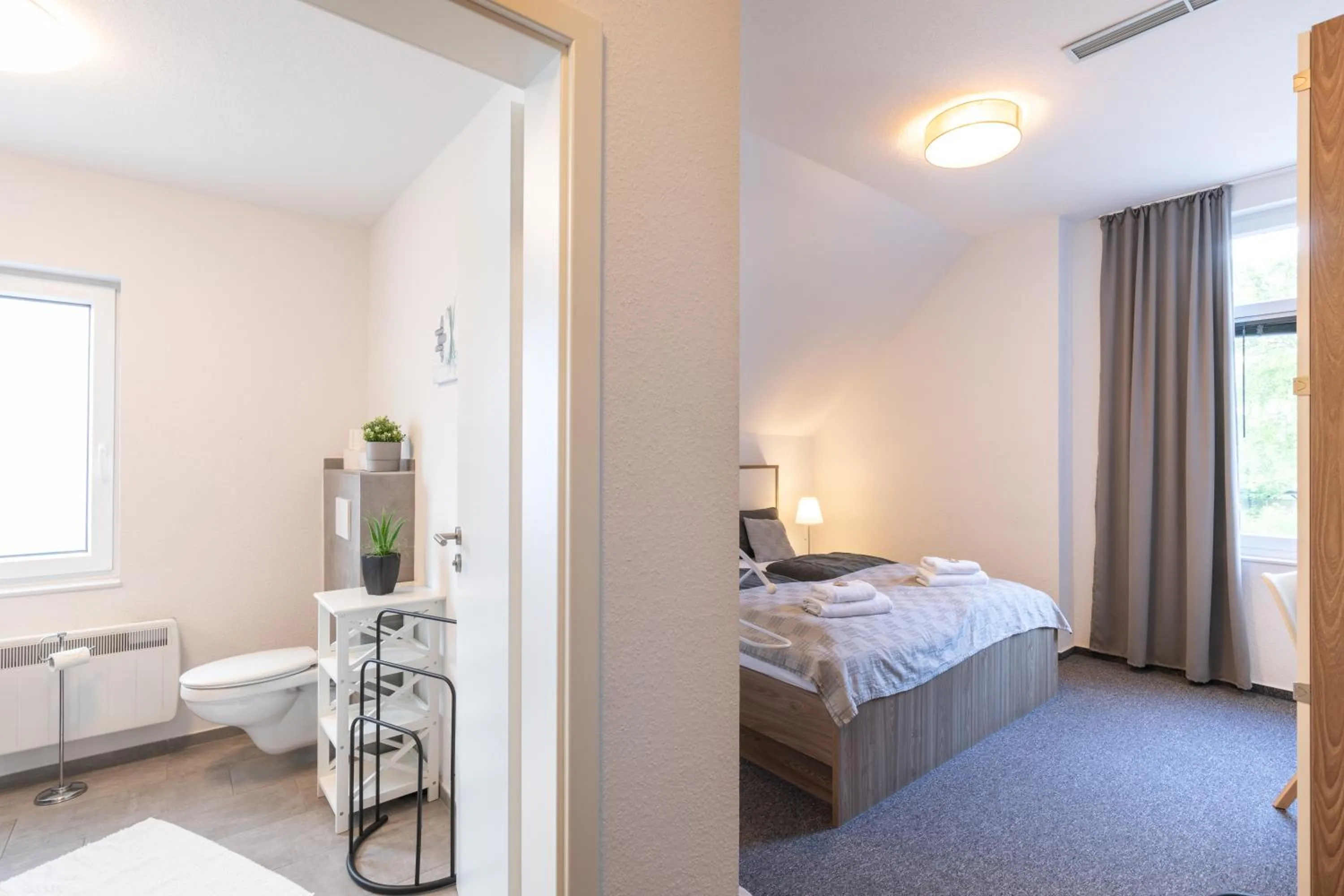 Bed in Gästehaus Wahnbek