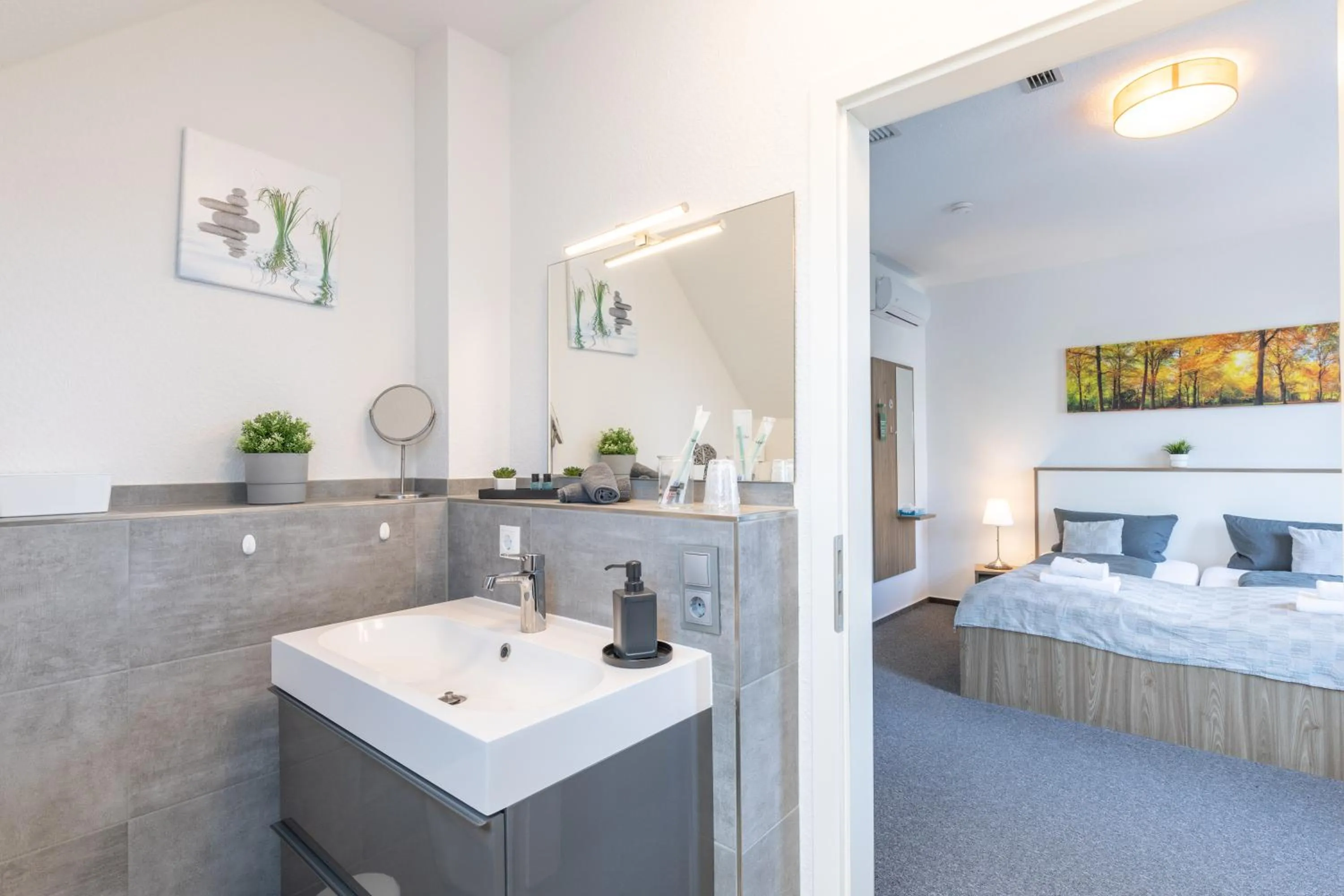 Bed in Gästehaus Wahnbek