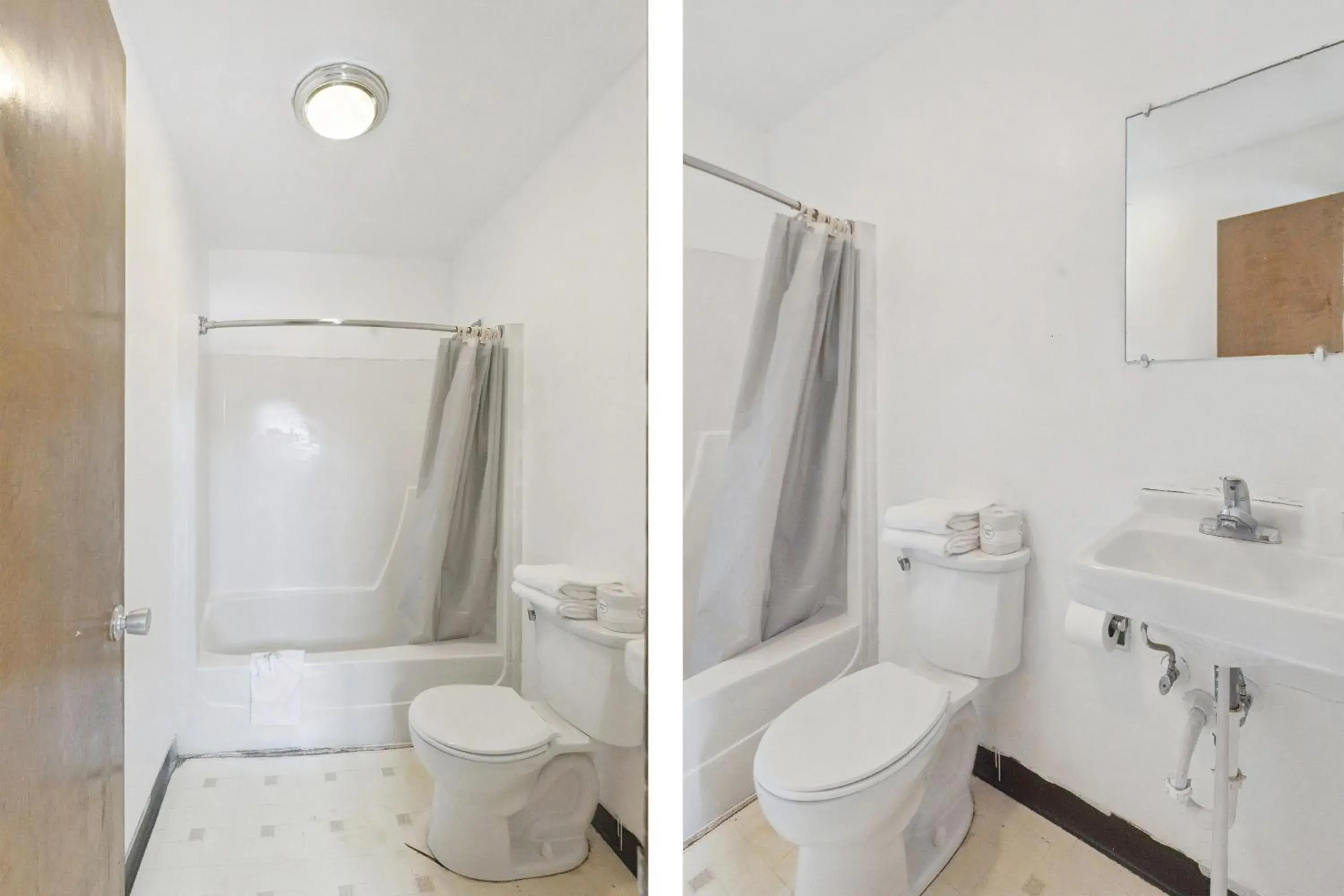 Bathroom in Currys Motel by OYO Saginaw MI Bathroom in Currys Motel by OYO Saginaw MI