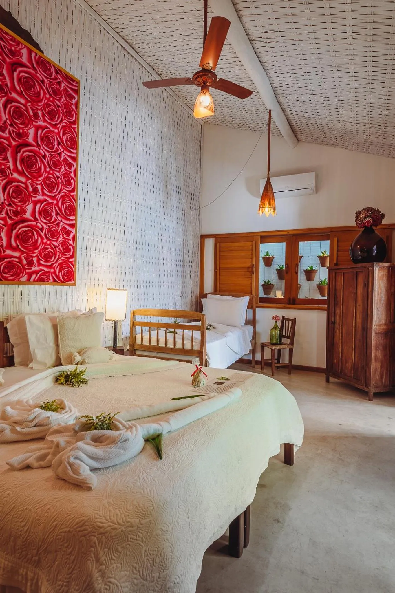 Bed in Pousada Encantada