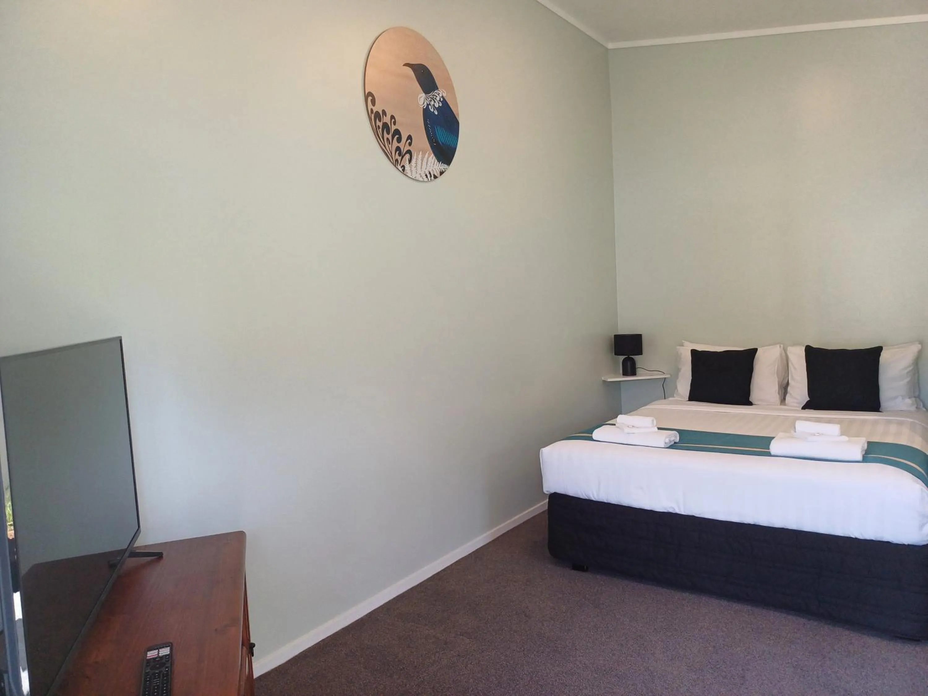 Bed in Te Tiriti Motel