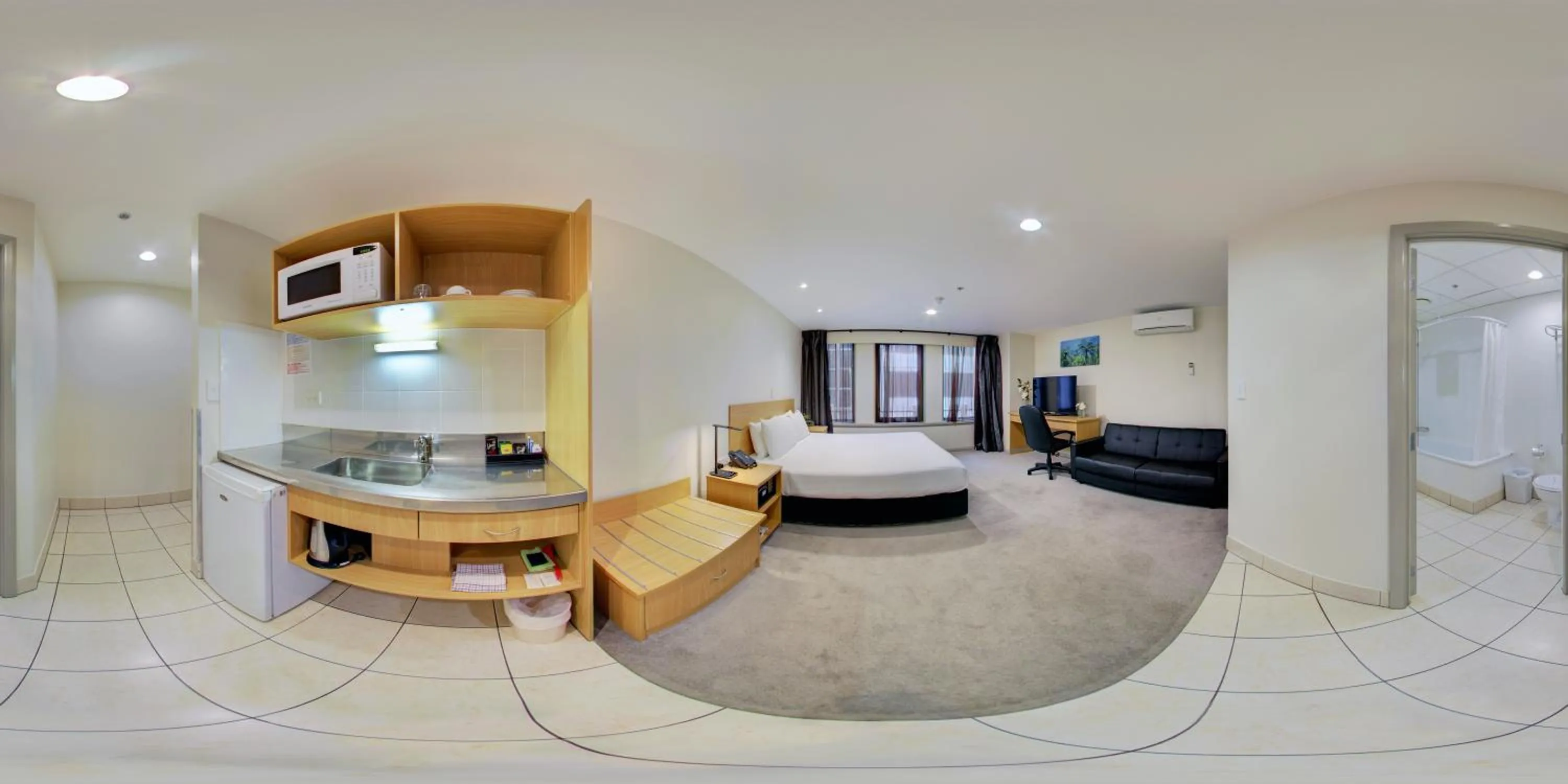 Kitchen or kitchenette, Bed in Edit Auckland Central