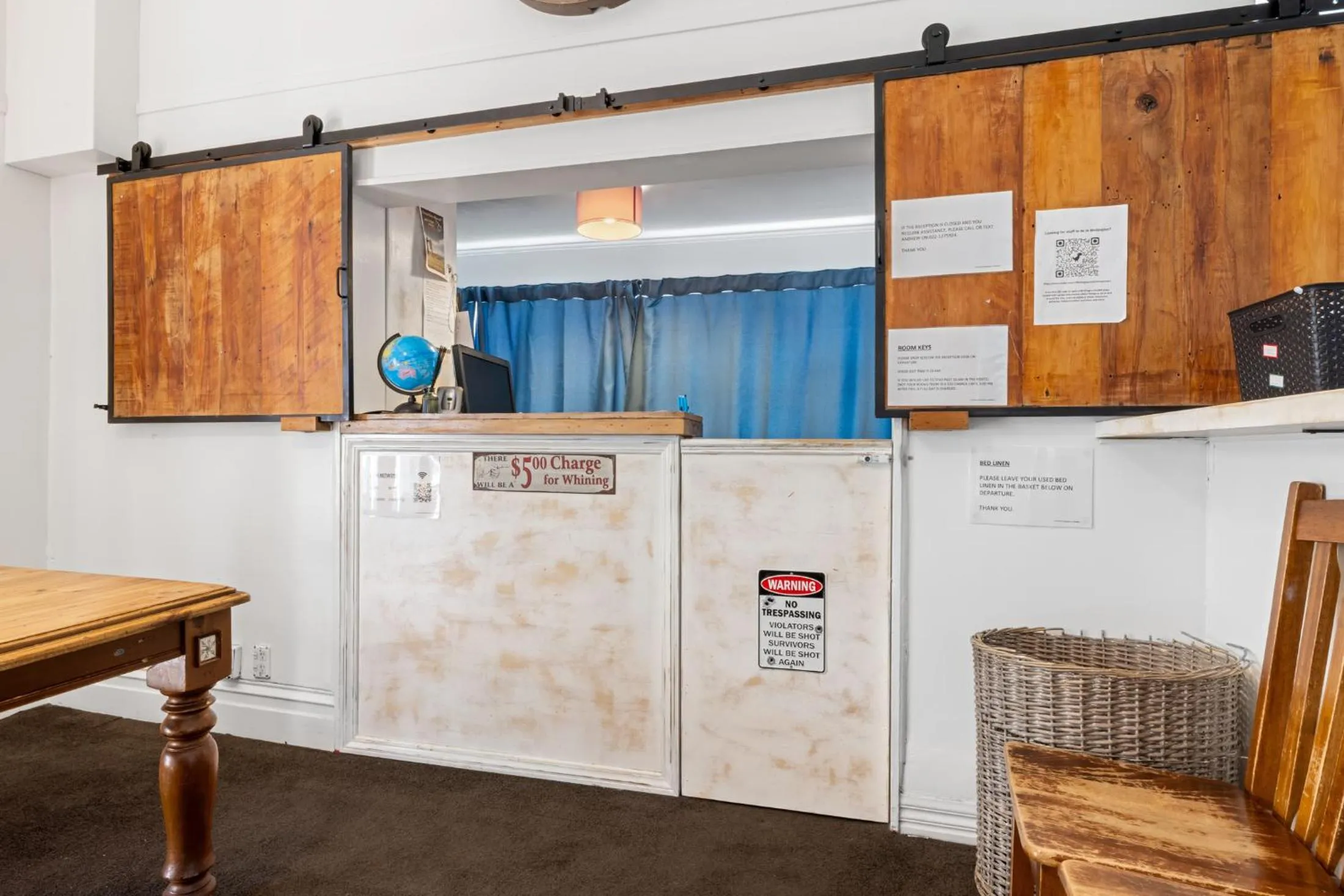 Lobby or reception in Worldwide Backpackers