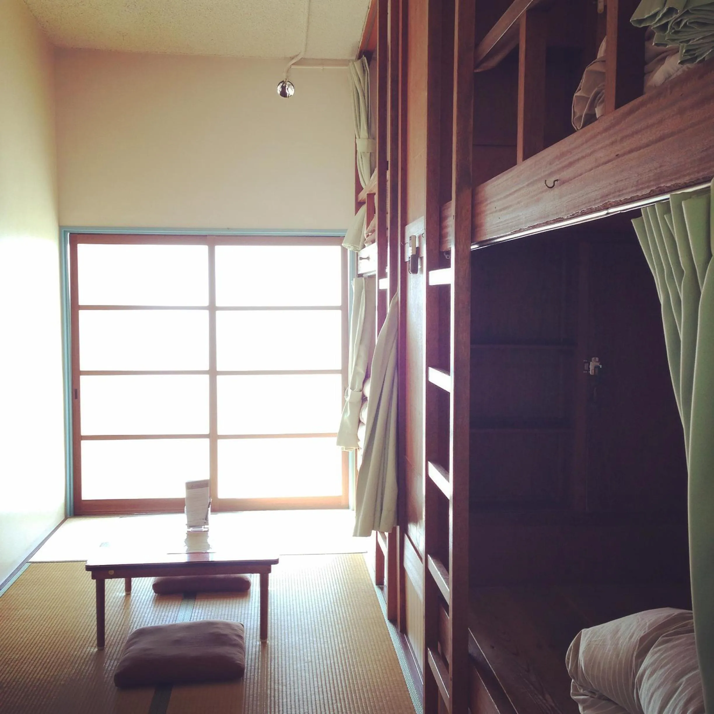 bunk bed, Bed in Amanohashidate Youth Hostel