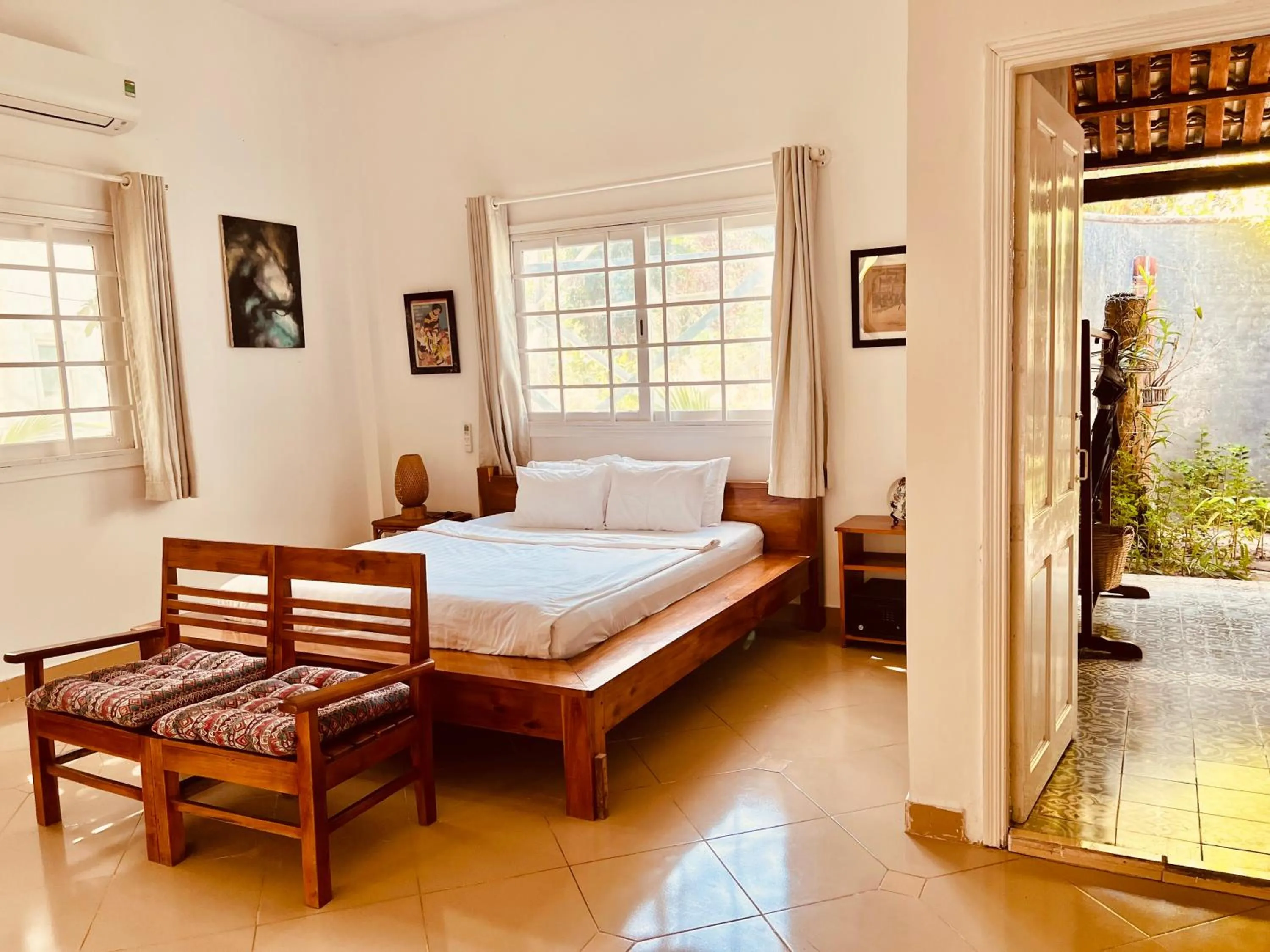 Bed in Bamboo Cottages