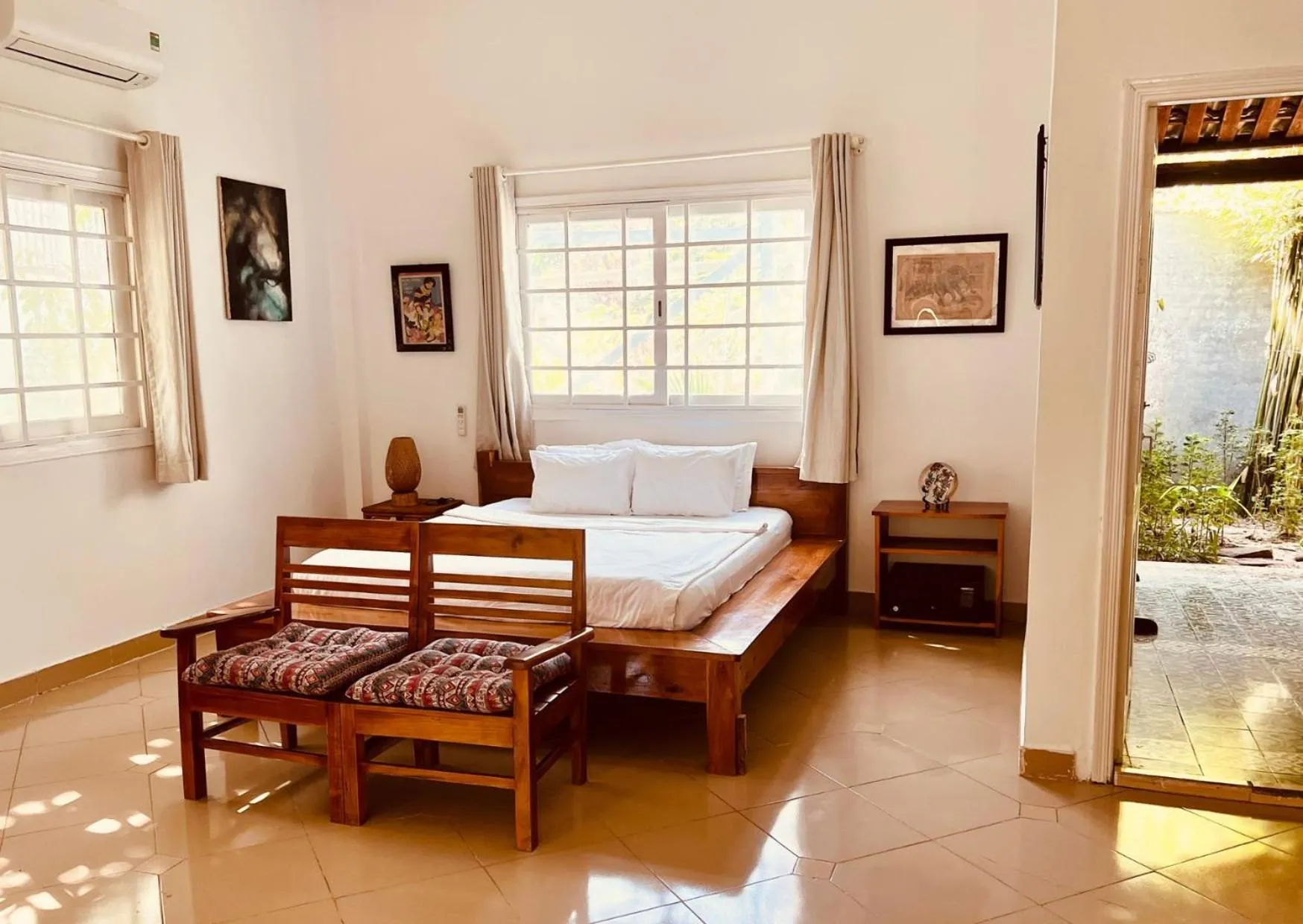 Bed in Bamboo Cottages