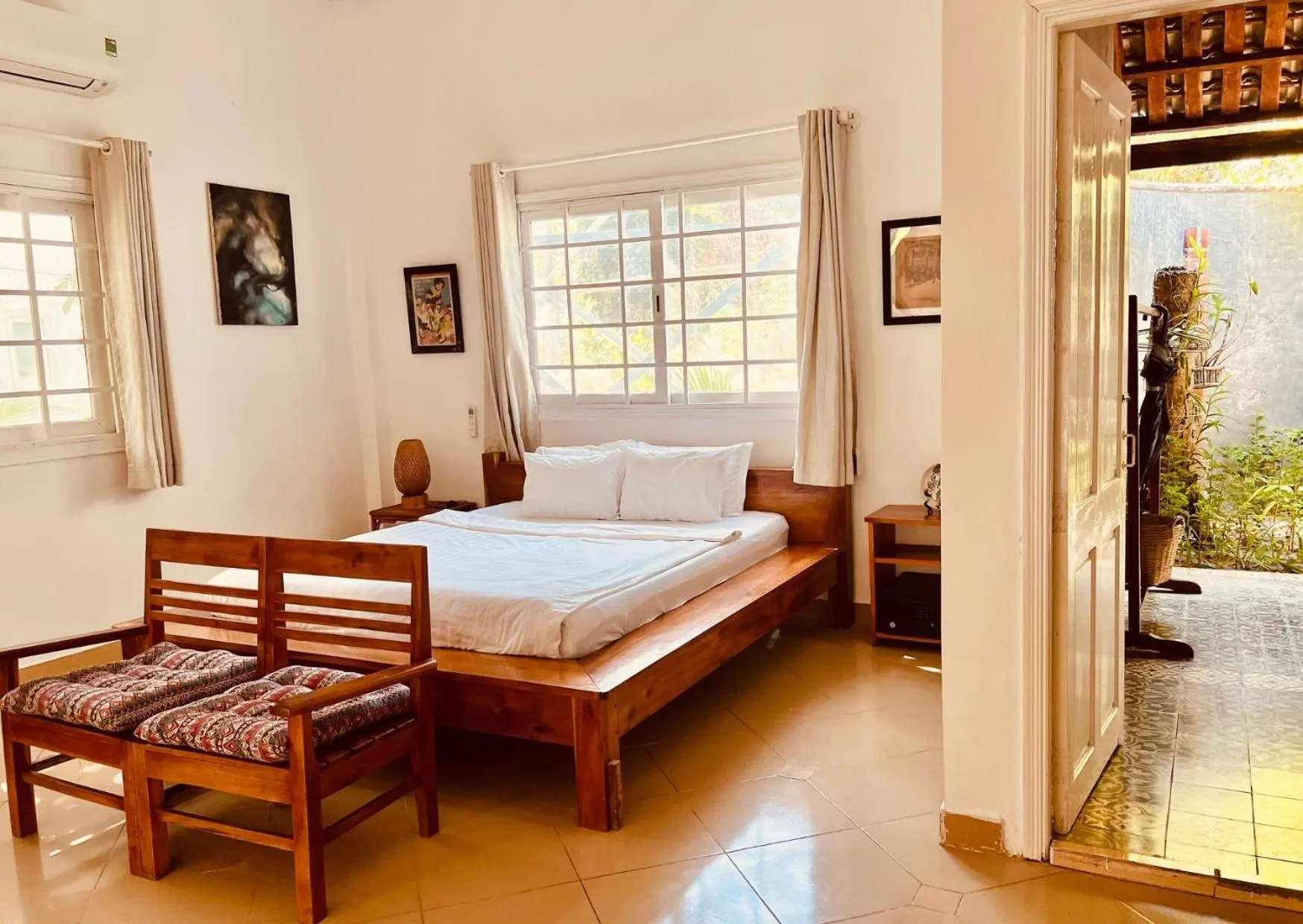 Bed in Bamboo Cottages