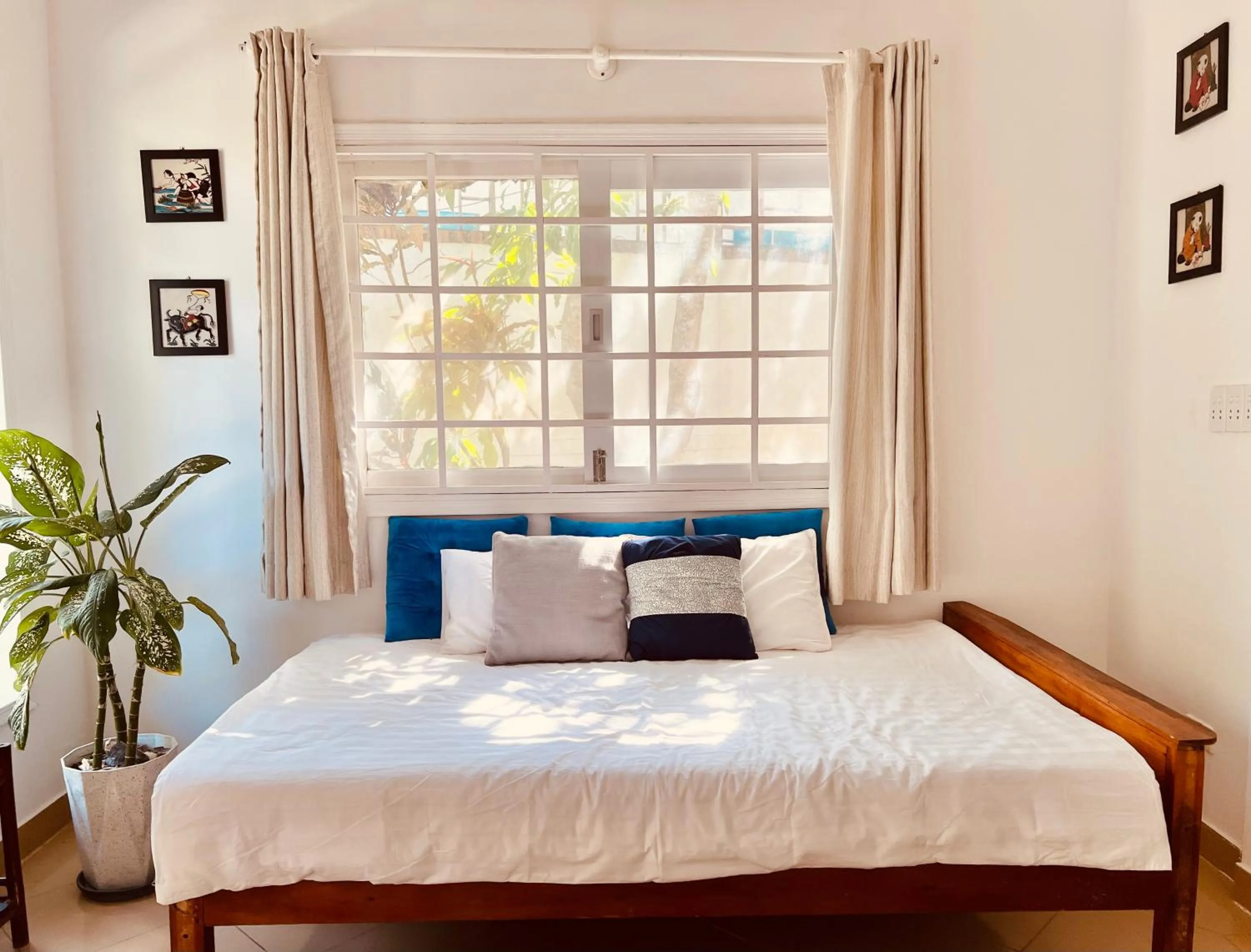 Bed in Bamboo Cottages