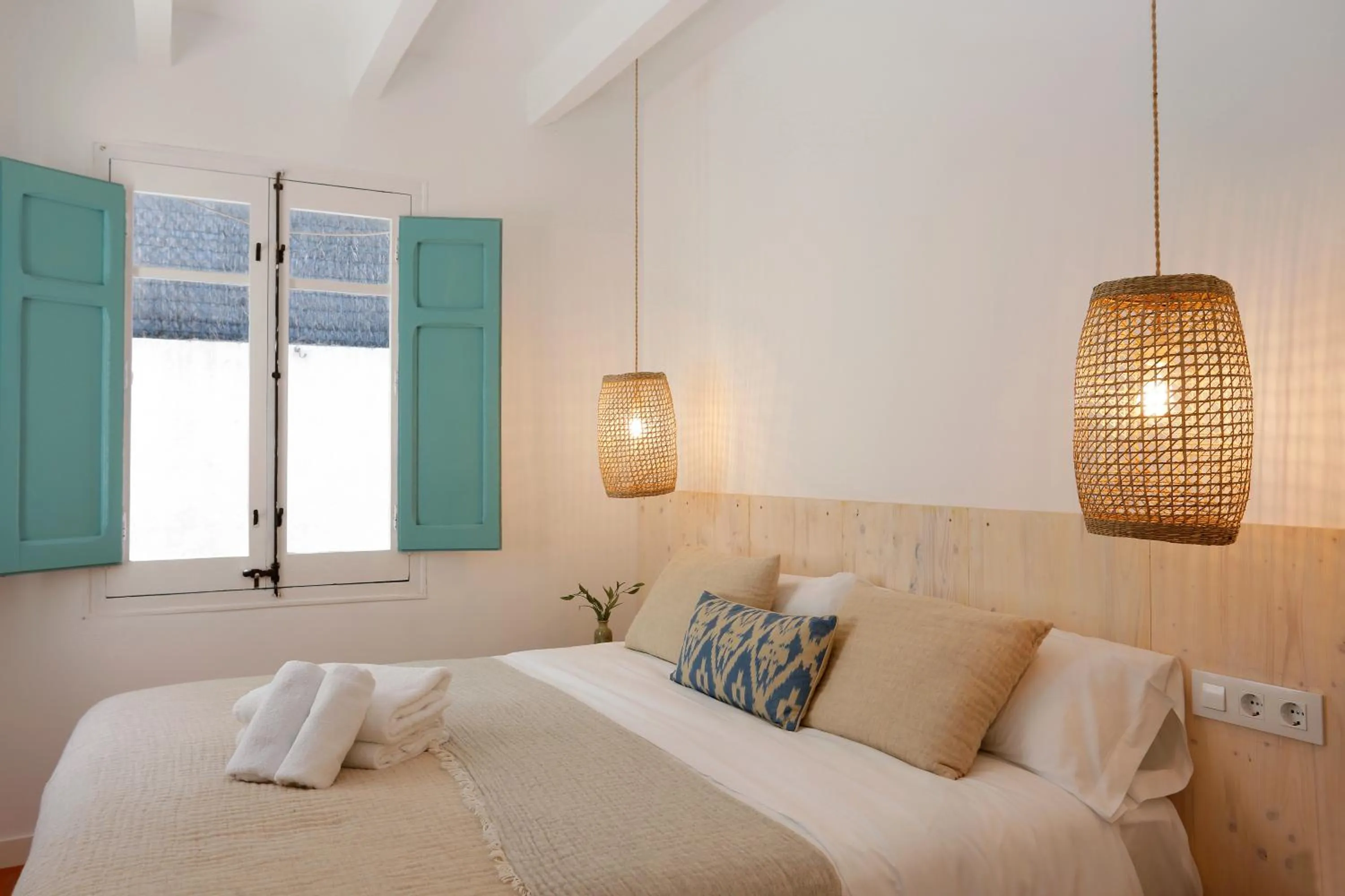 Bedroom, Bed in Hostal Ses Negres