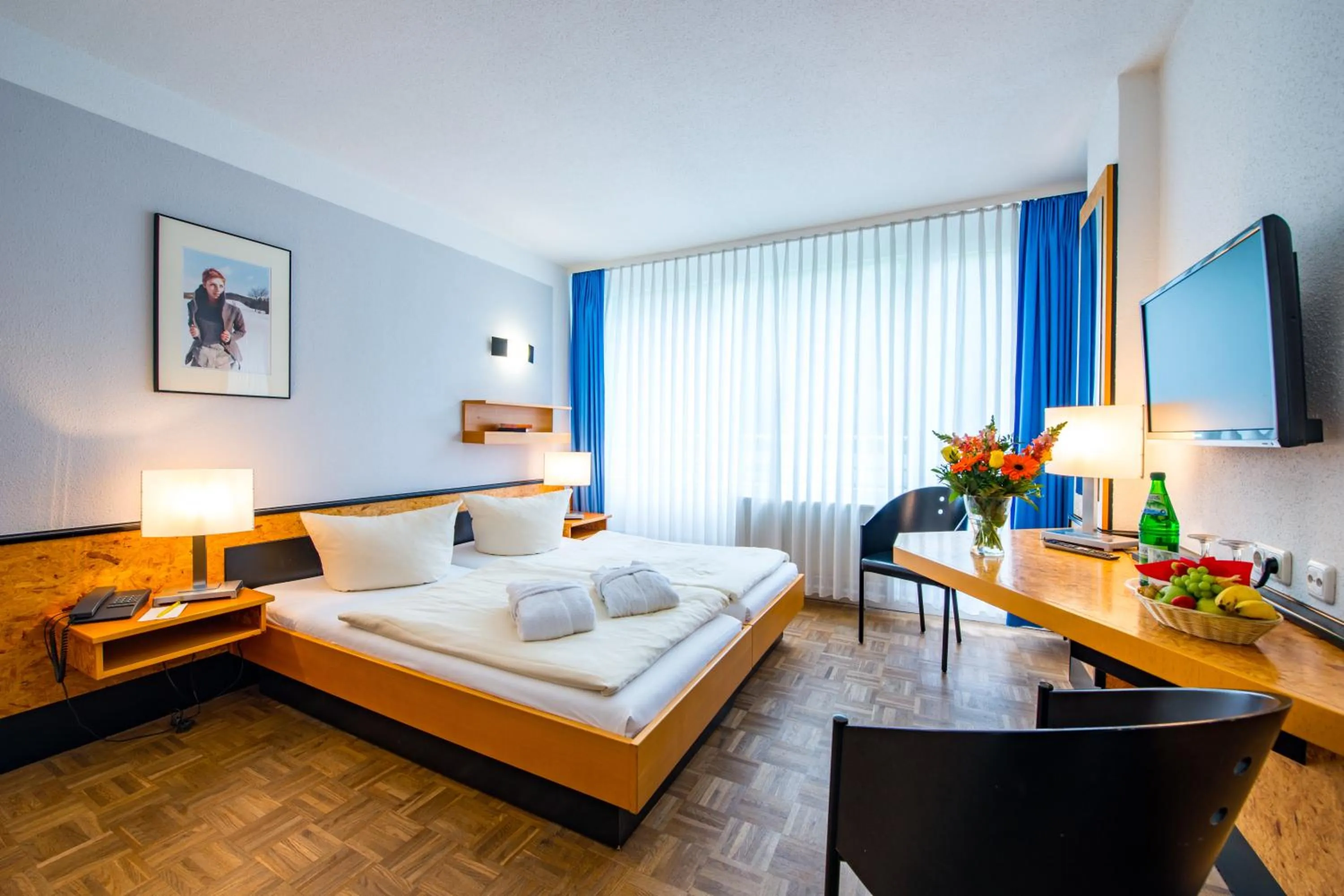 Bedroom, Bed in Hotel an der Therme Bad Sulza