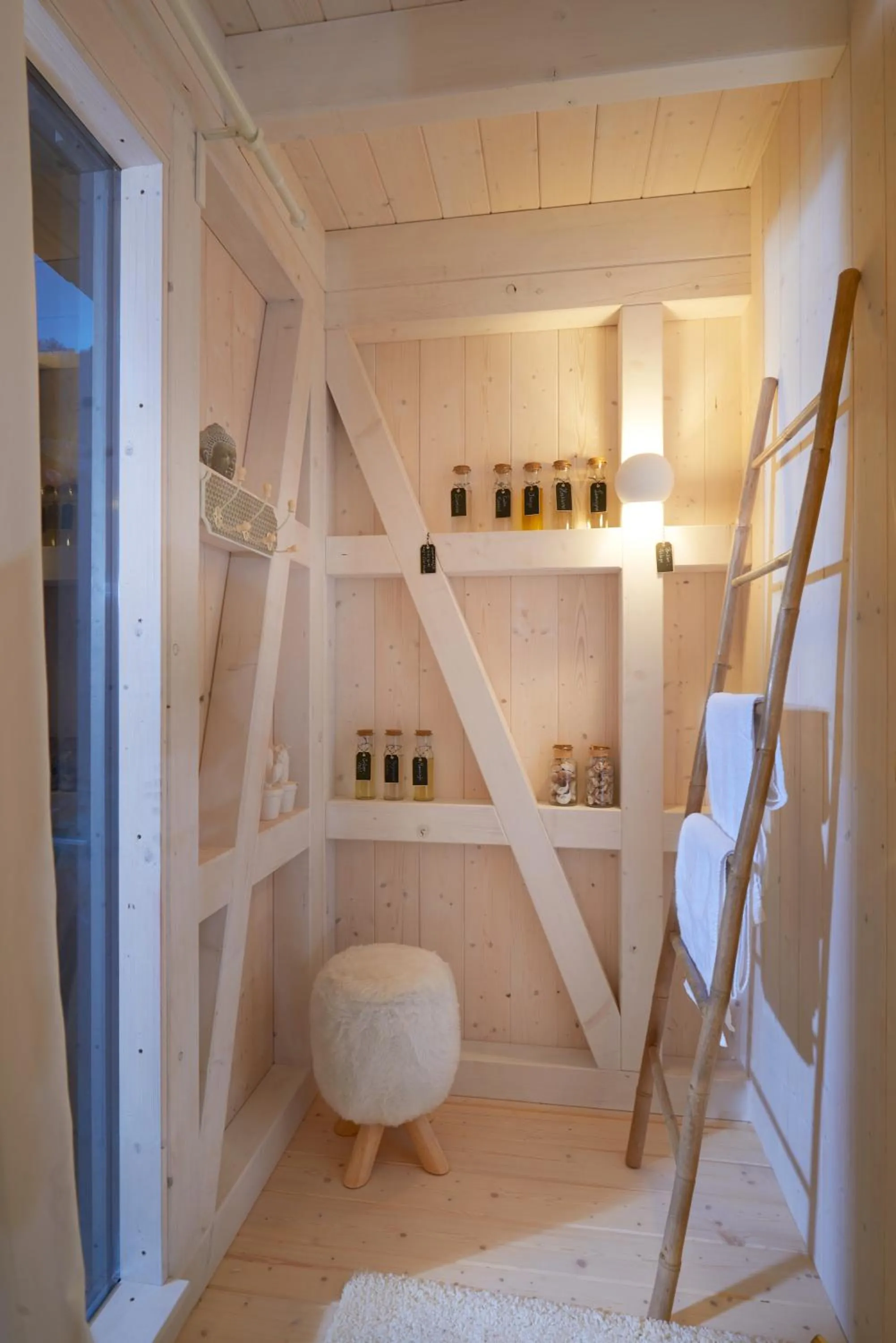 Sauna in Ferienhaus Apple Tree