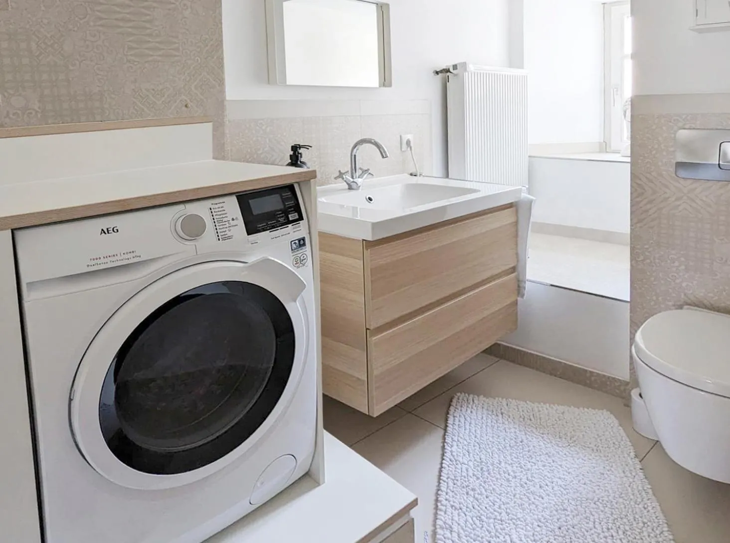 washing machine in Ferienhaus Apple Tree