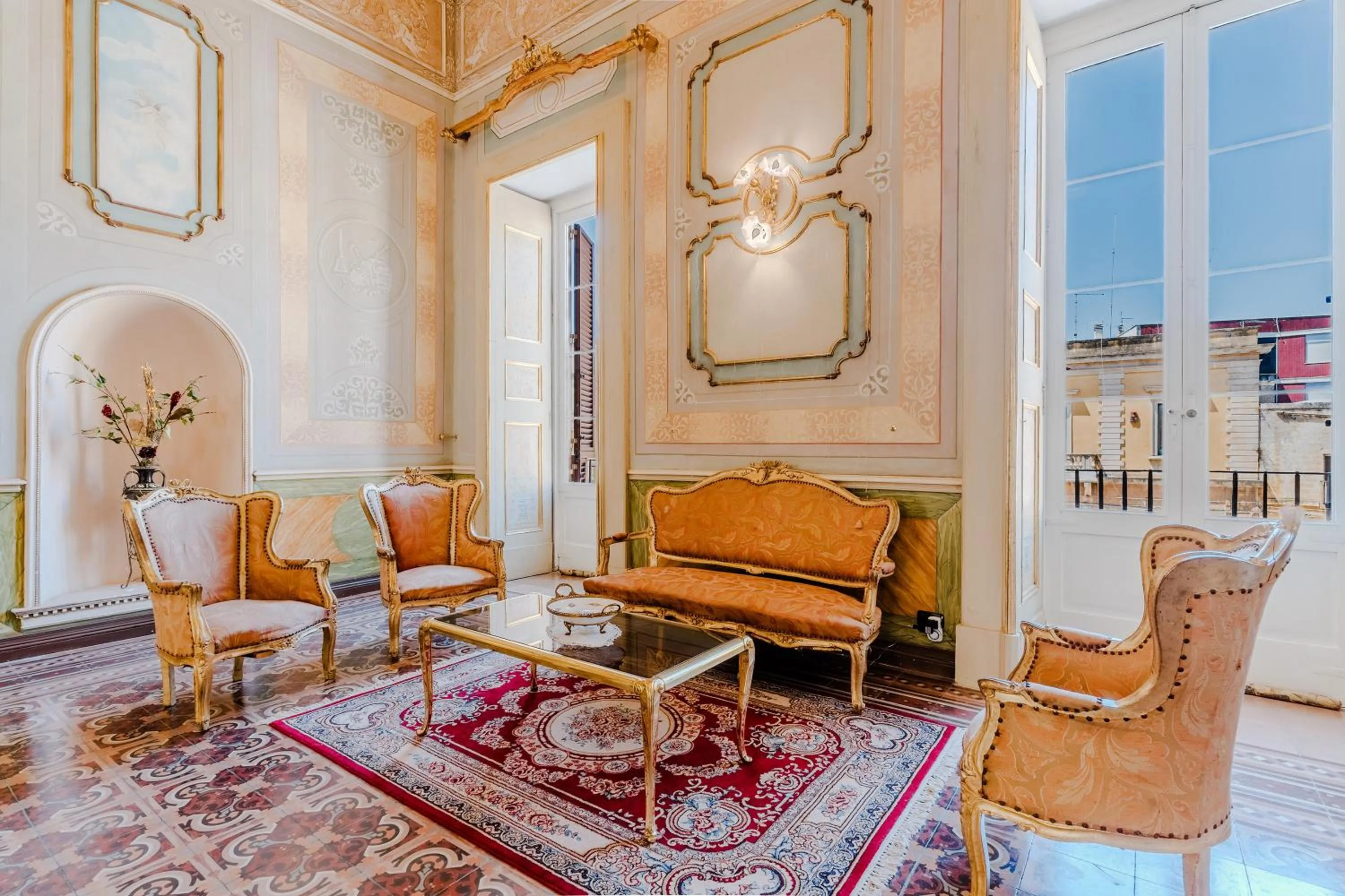Seating area in Palazzo De Castro