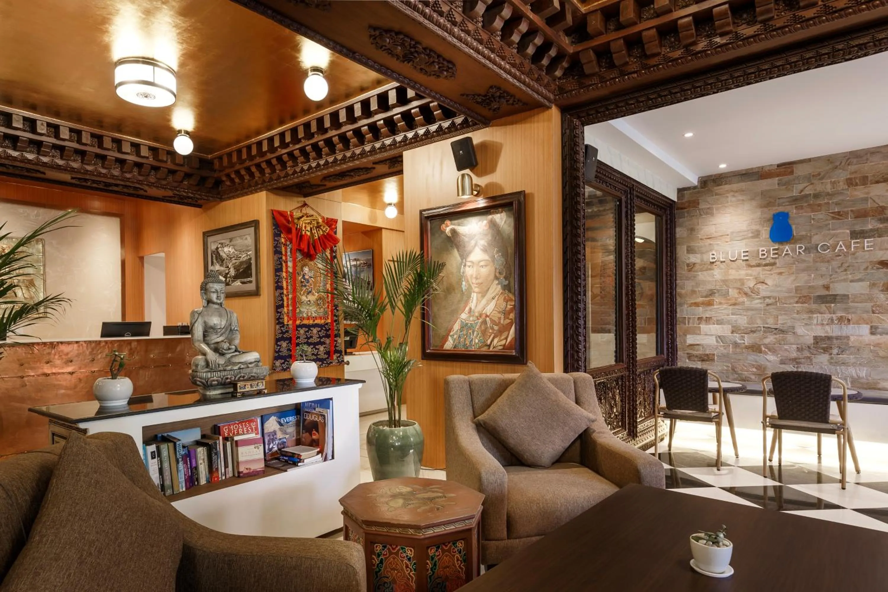 Lobby or reception in Hotel Tibet