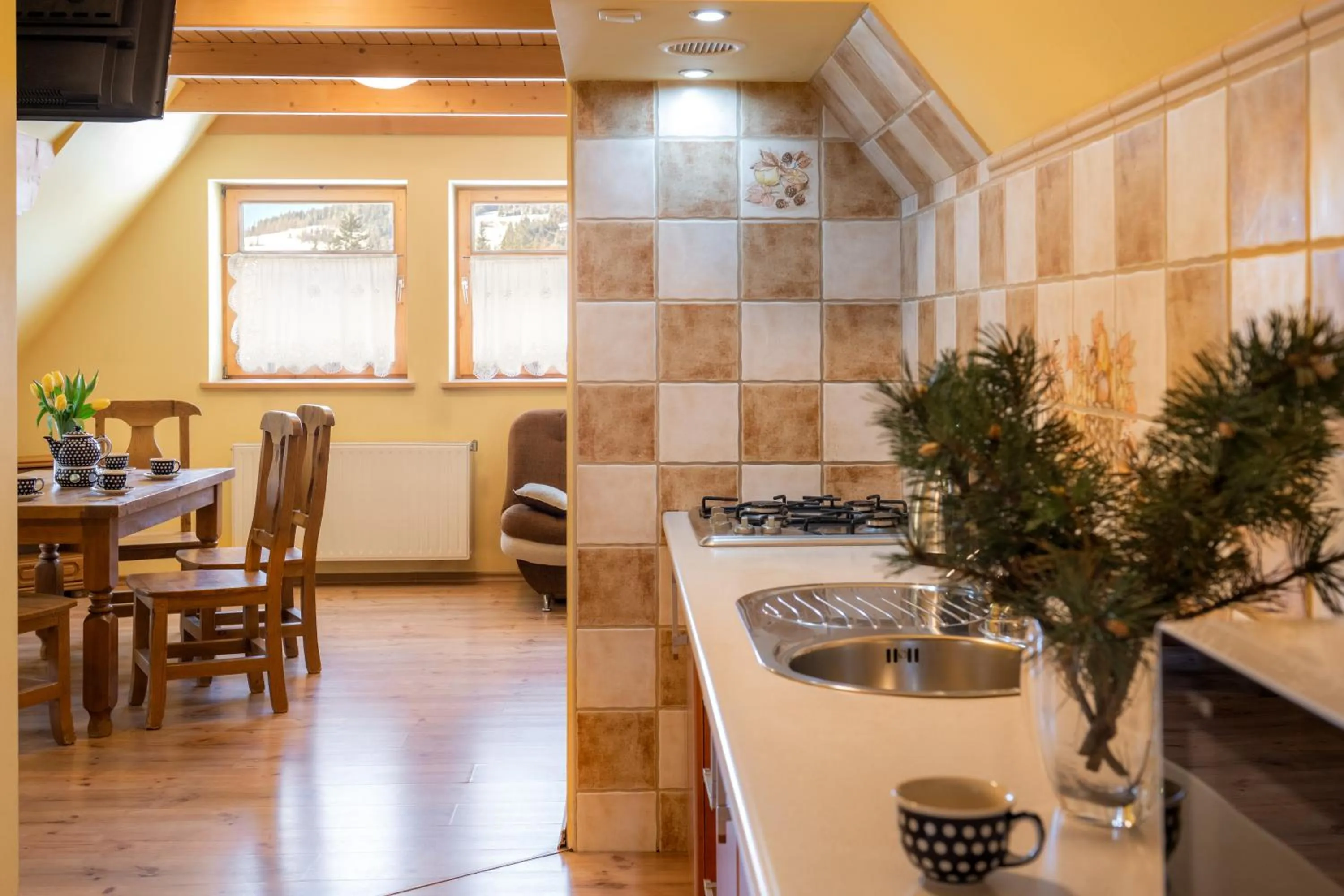 Kitchen or kitchenette in Zakątek Pod Smrekami