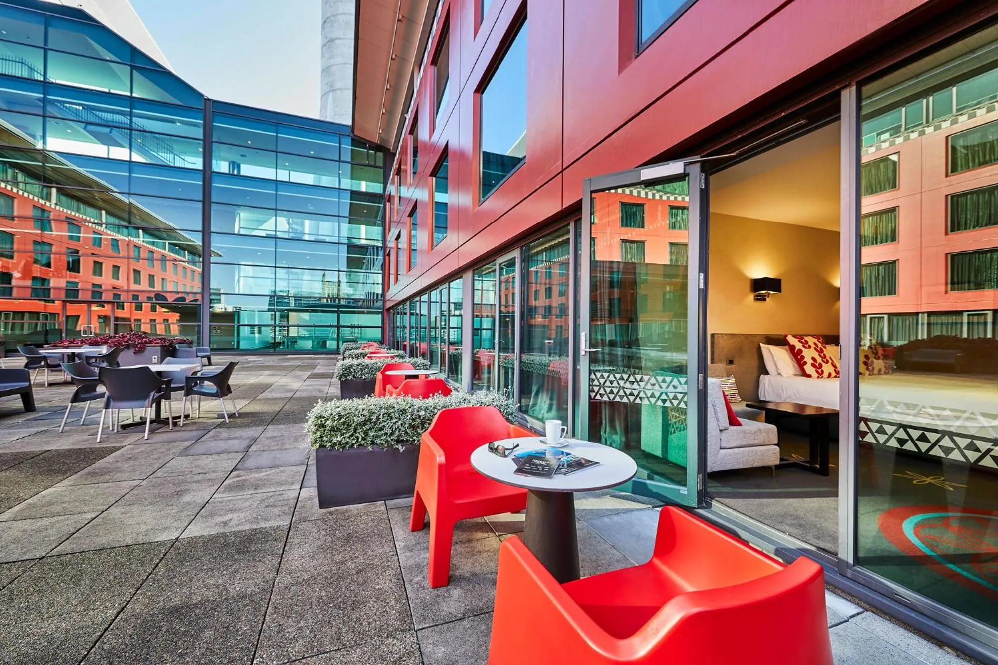 Inner courtyard view in SkyCity Hotel Auckland