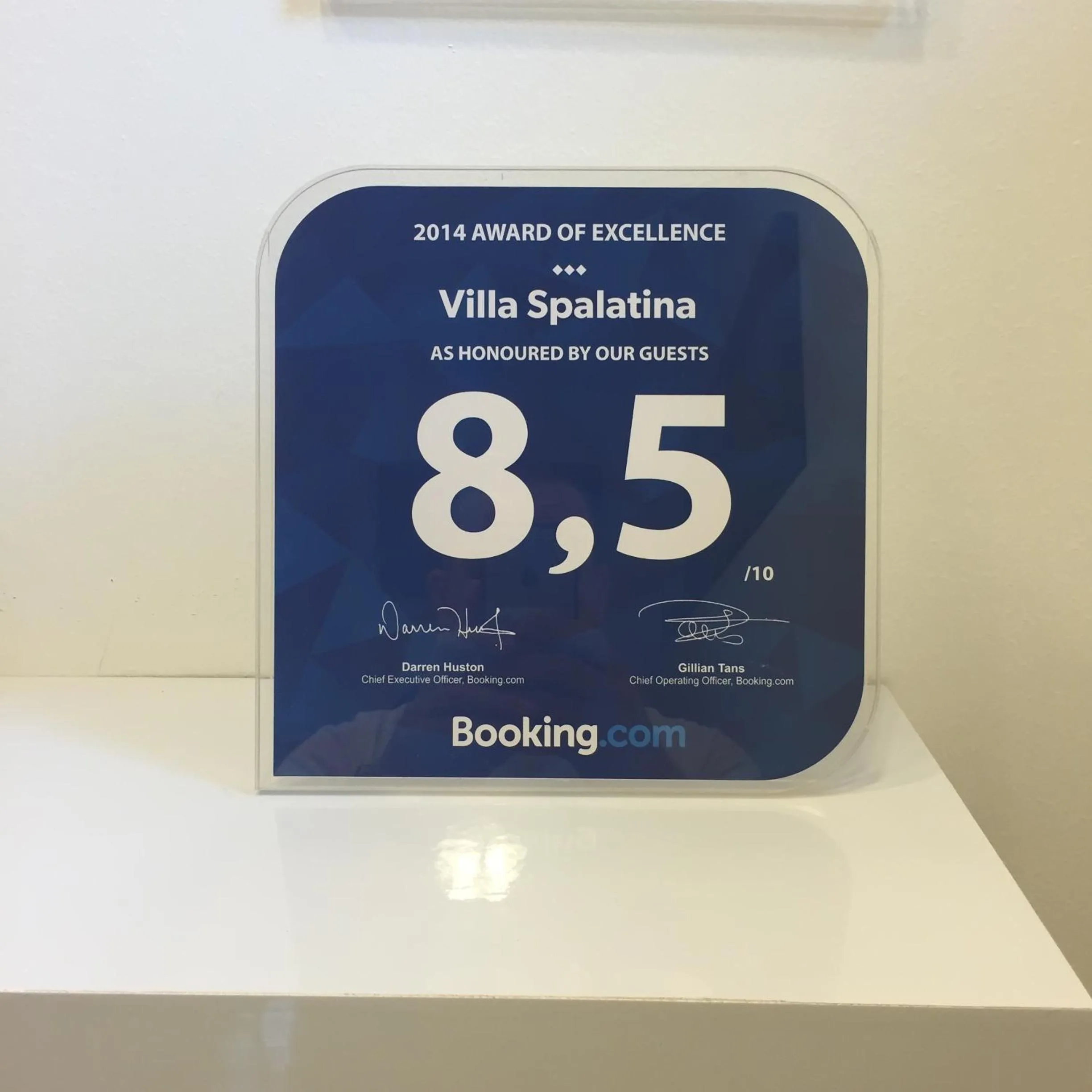 Certificate/Award in Villa Spalatina