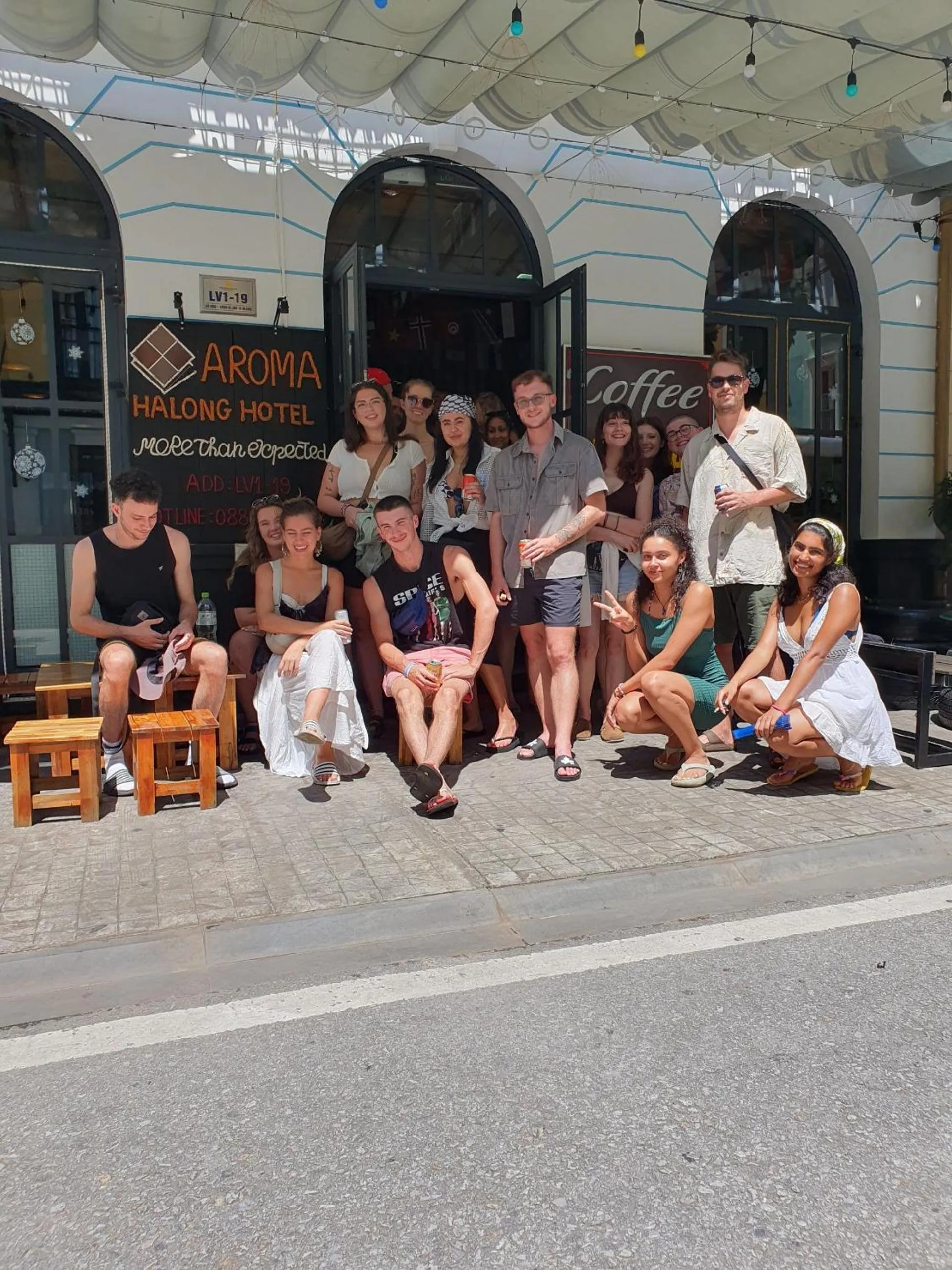 group of guests in AROMA Ha Long Hotel