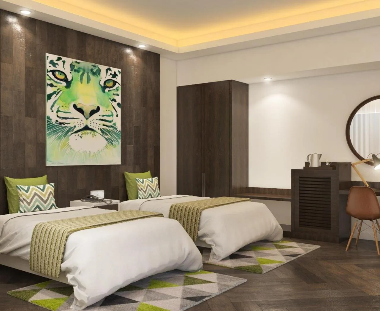 Bed in Emirates Park Resort