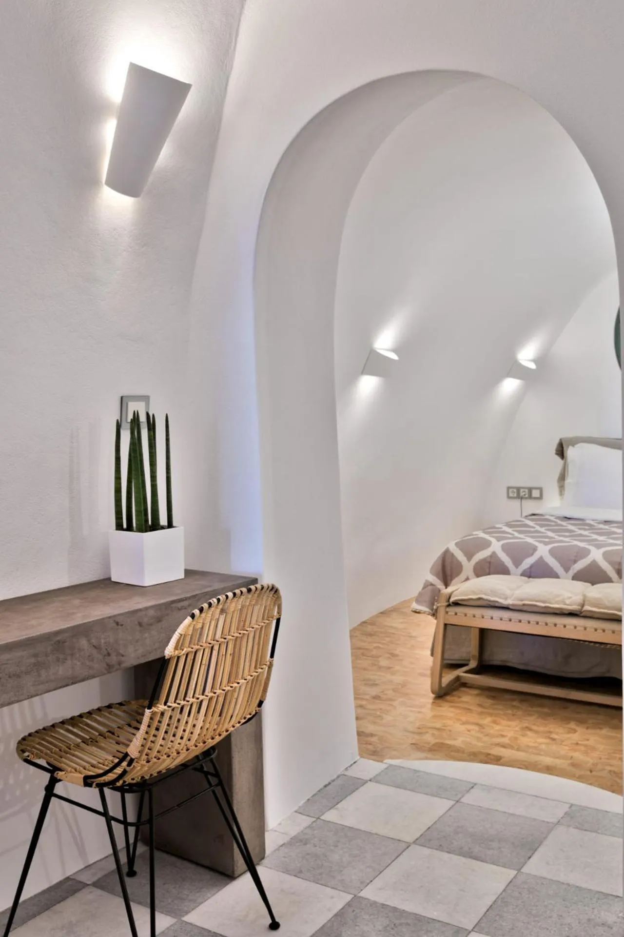 Bedroom, Bed in Namaste Suites by Oias Local Cavehouses