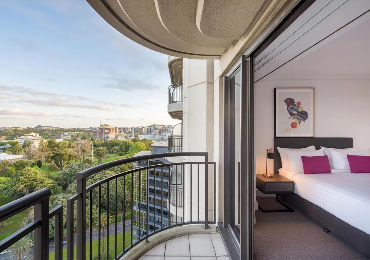 Balcony/Terrace, Bed in Avani Metropolis Auckland Residences