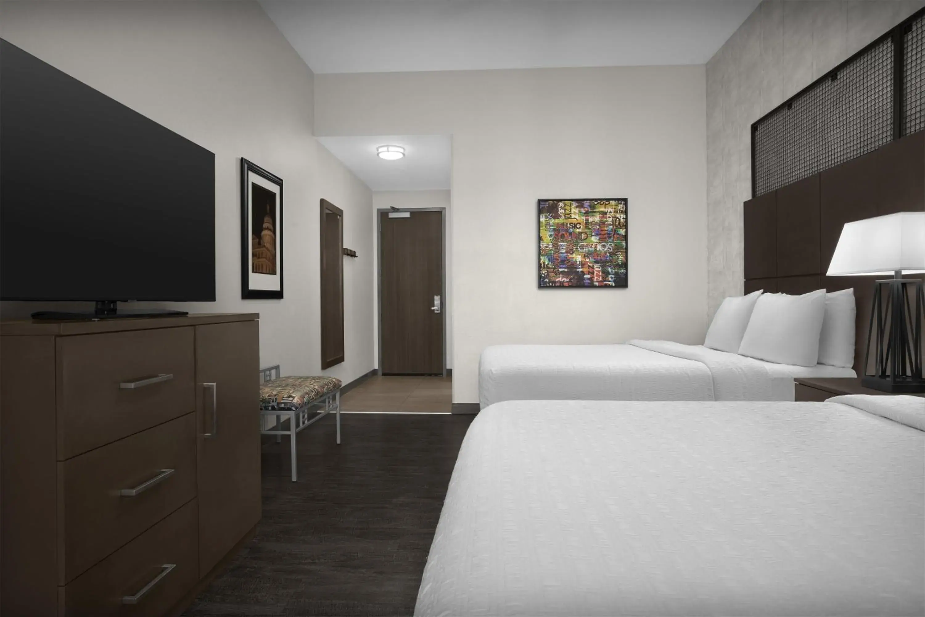 Bed in Hampton Inn and Suites Austin University Capitol Bed in Hampton Inn and Suites Austin University Capitol