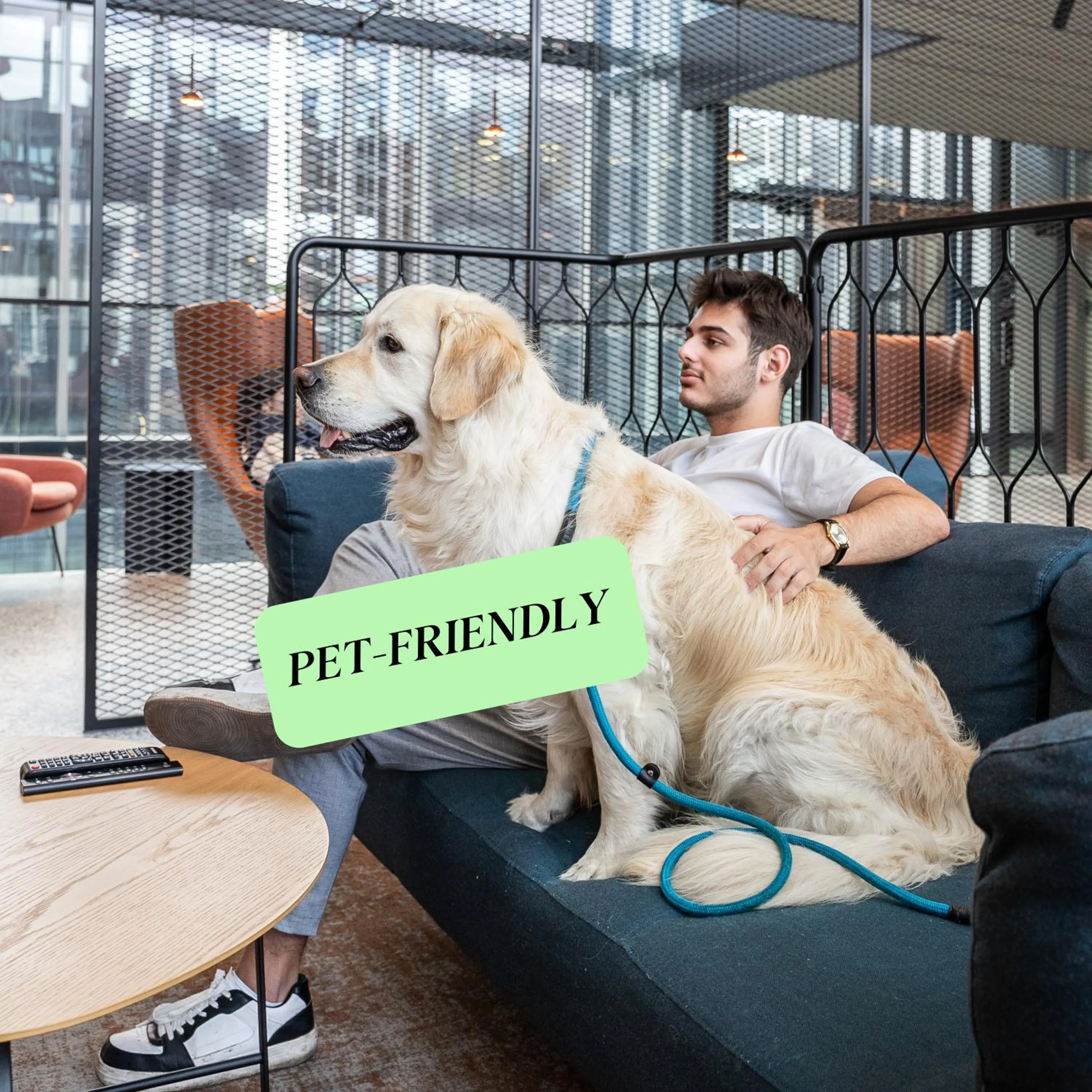 Communal lounge/ TV room in Citybox Tallinn City Center