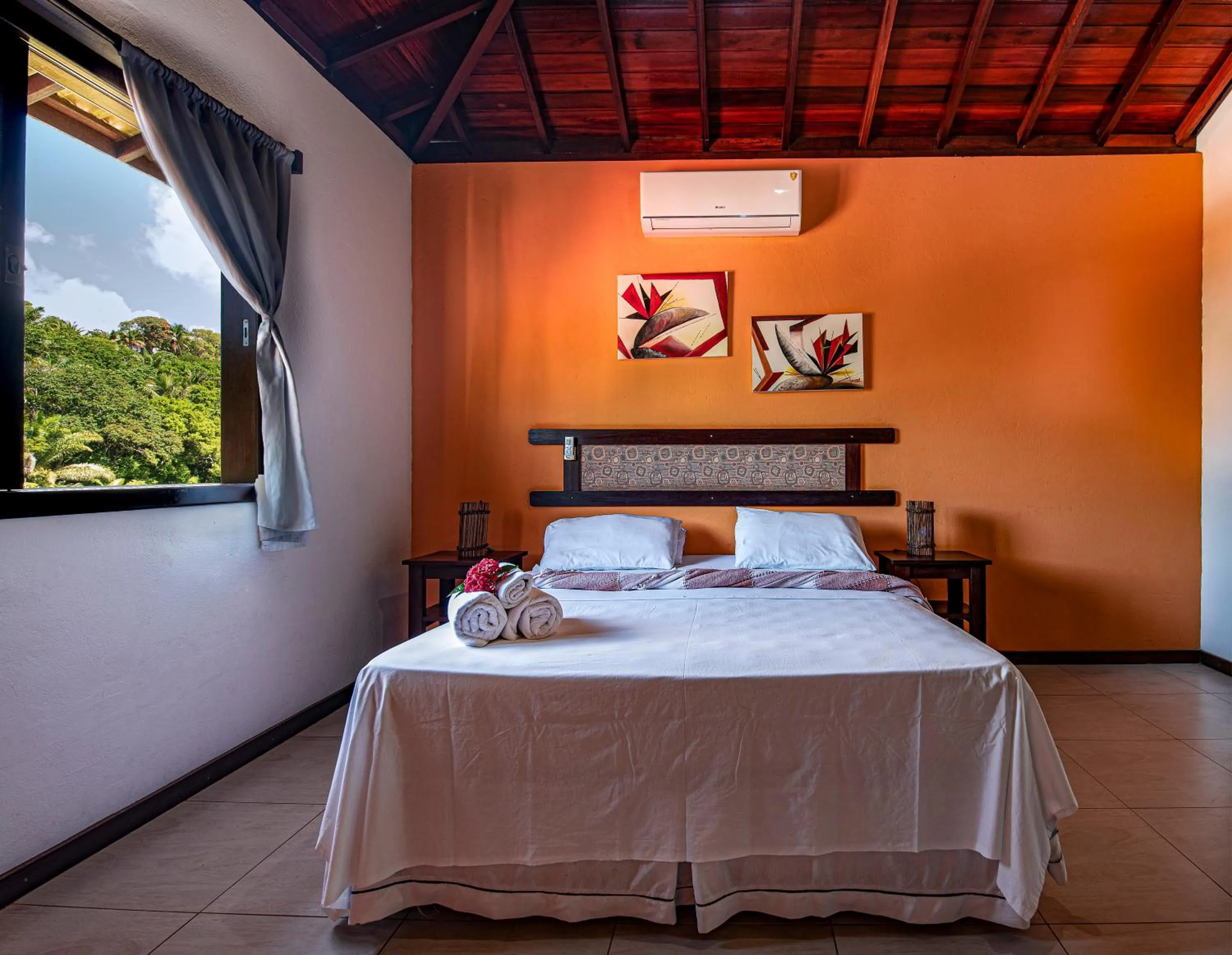 View (from property/room), Bed in Areia Branca Apart Hotel