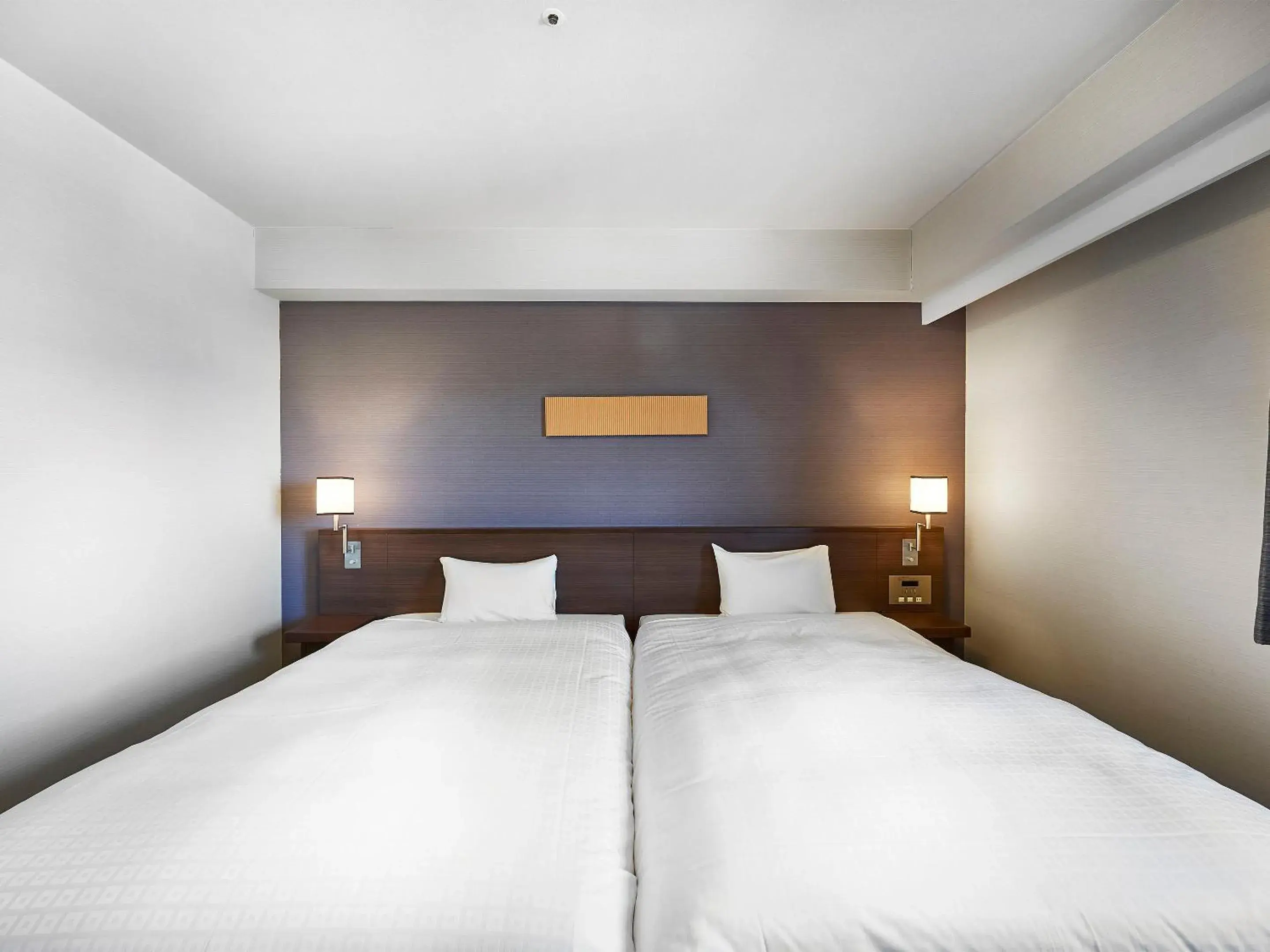 Bed in Daiwa Roynet Hotel Tsukuba Bed in Daiwa Roynet Hotel Tsukuba