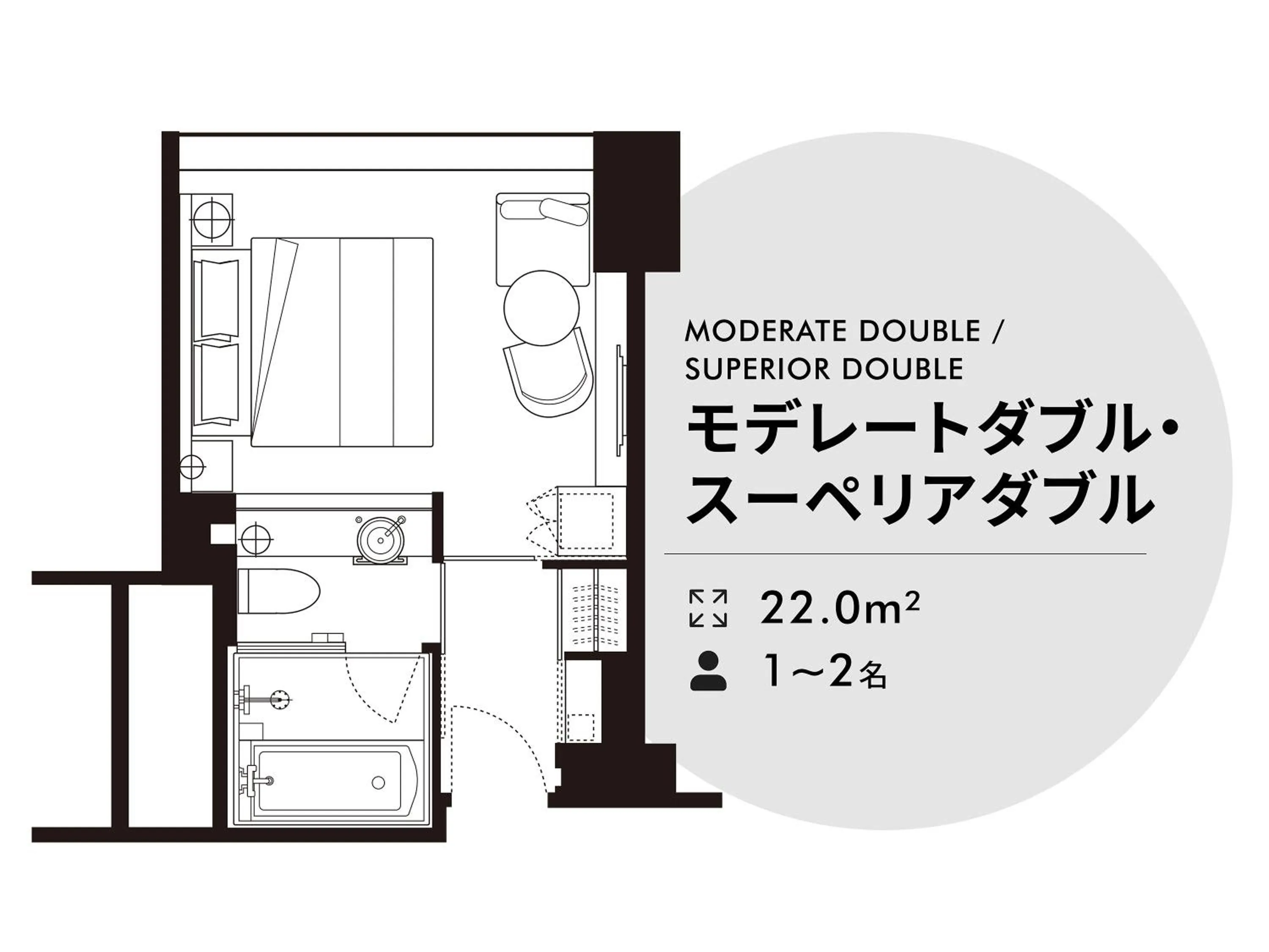 Photo of the whole room in Solaria Nishitetsu Hotel Fukuoka