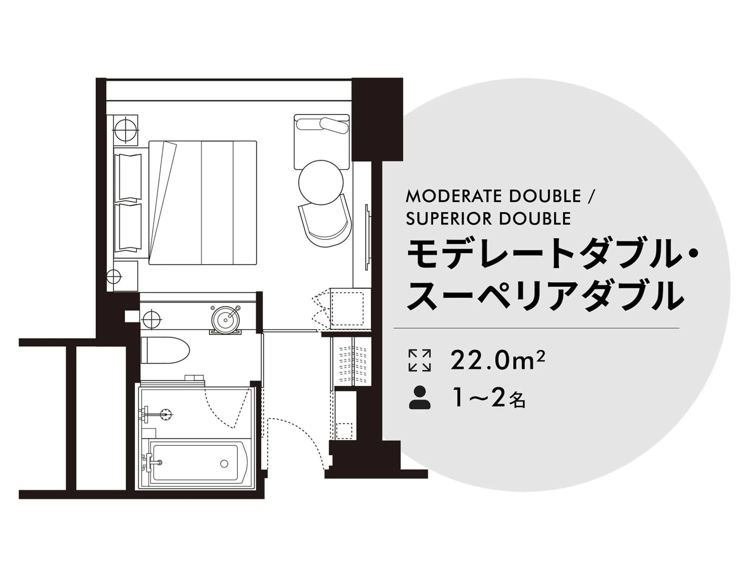 Photo of the whole room in Solaria Nishitetsu Hotel Fukuoka Photo of the whole room in Solaria Nishitetsu Hotel Fukuoka