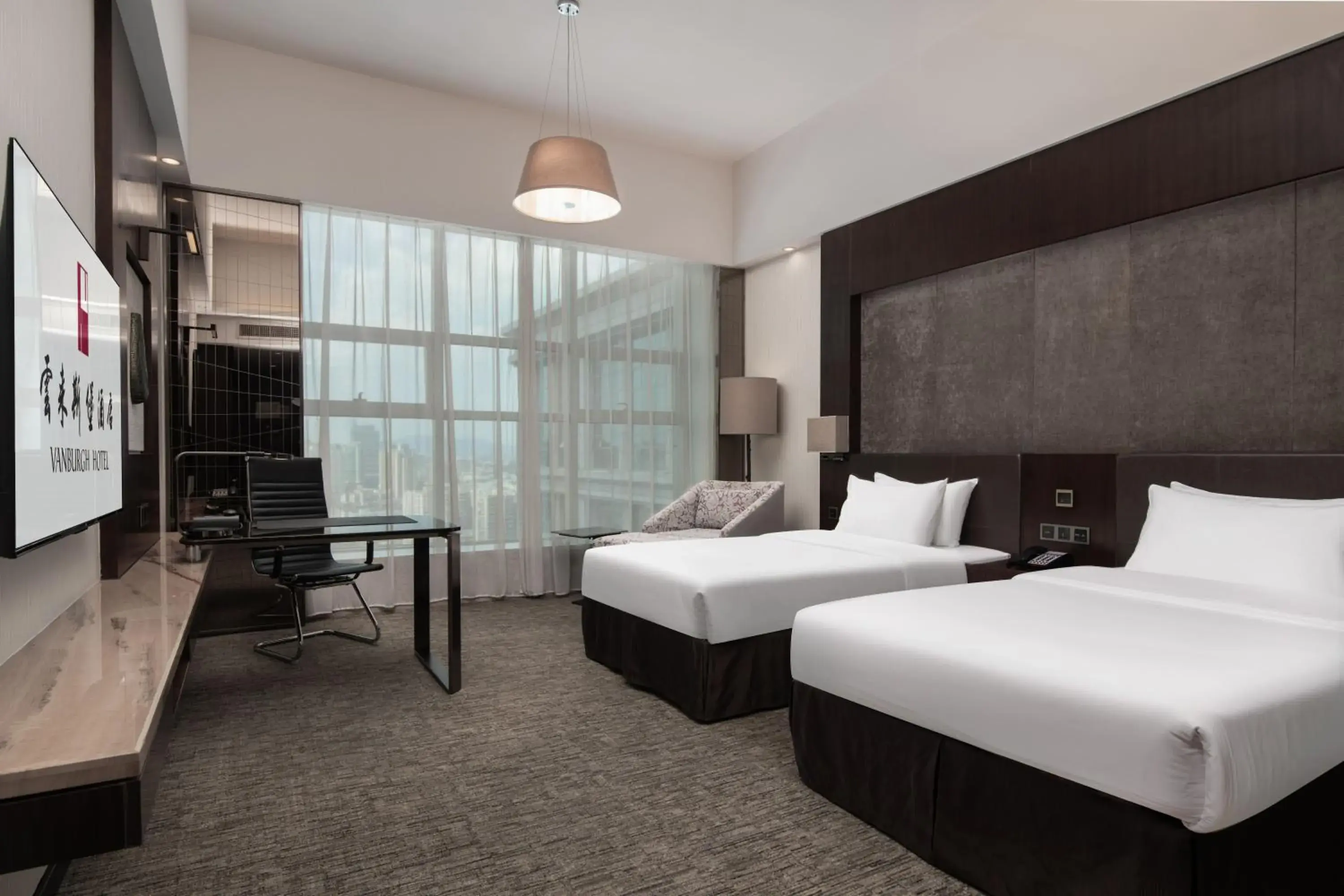 Business Twin Room in Vanburgh Hotel Guangzhou Business Twin Room in Vanburgh Hotel Guangzhou