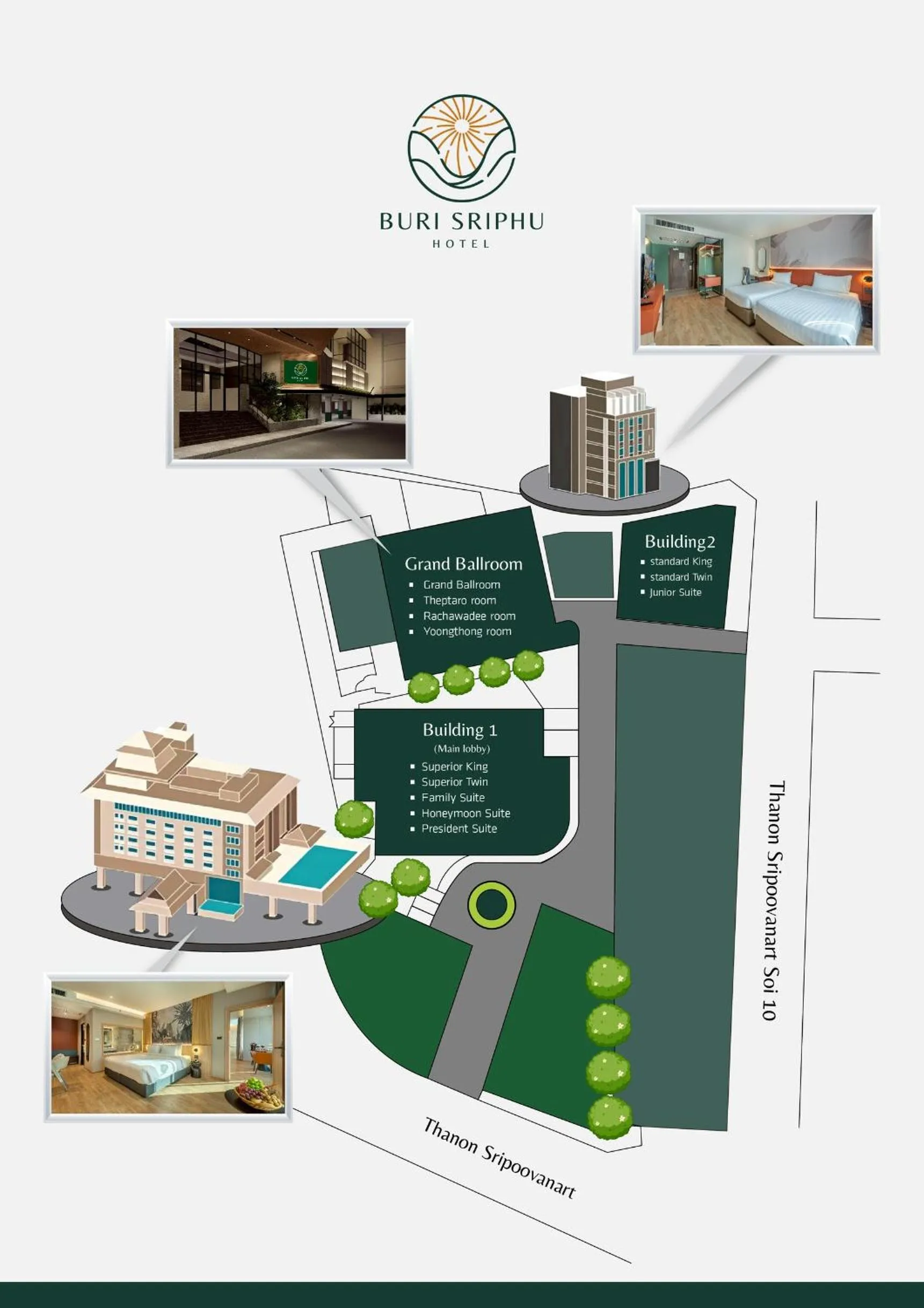 Property building in Buri Sriphu Hotel