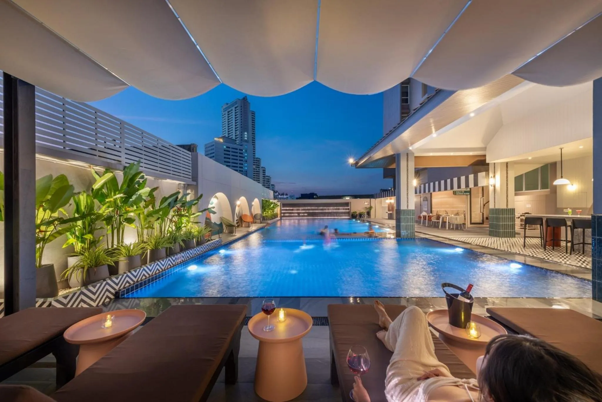 Pool view in Buri Sriphu Hotel