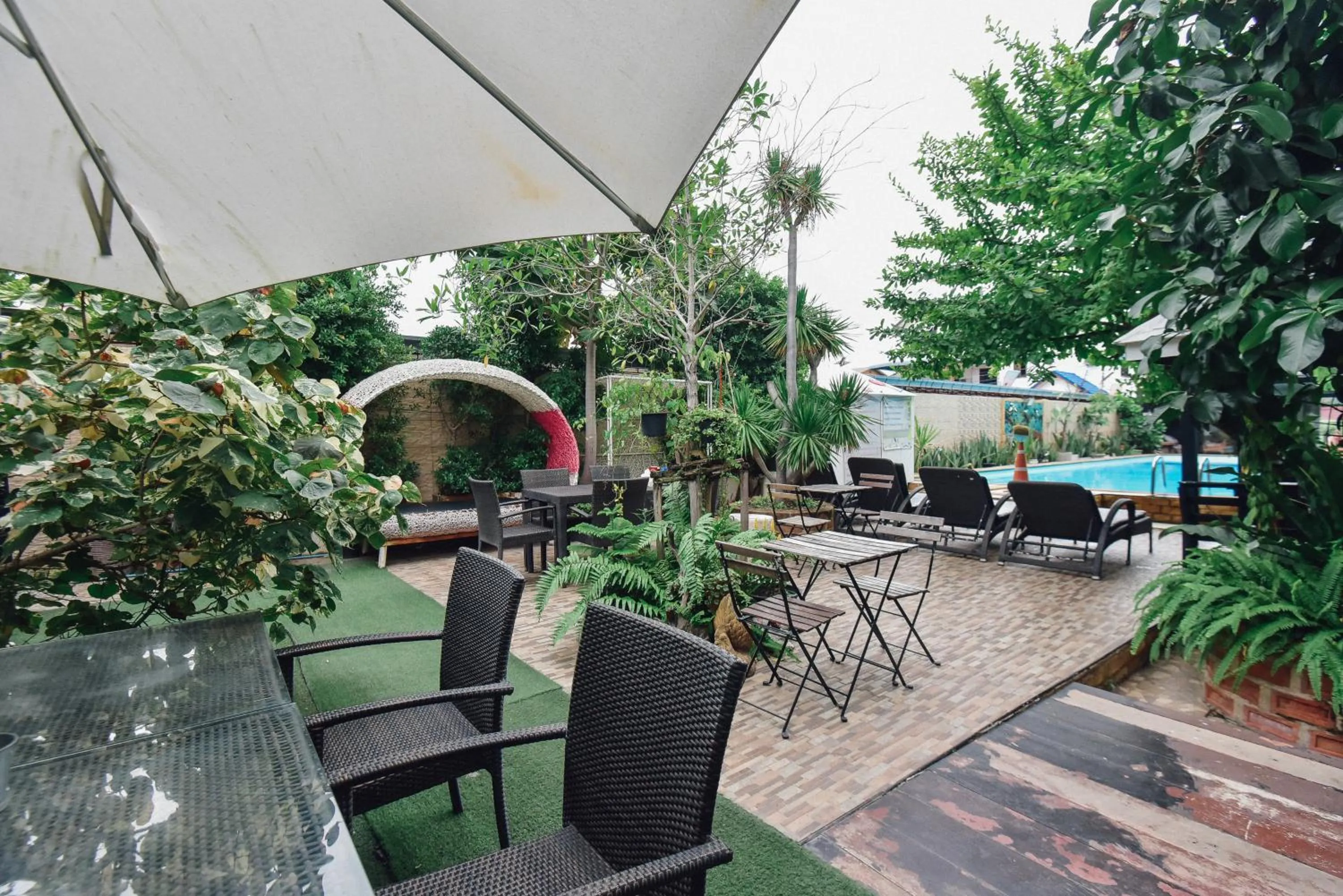 Pool view in P.U. Inn Resort