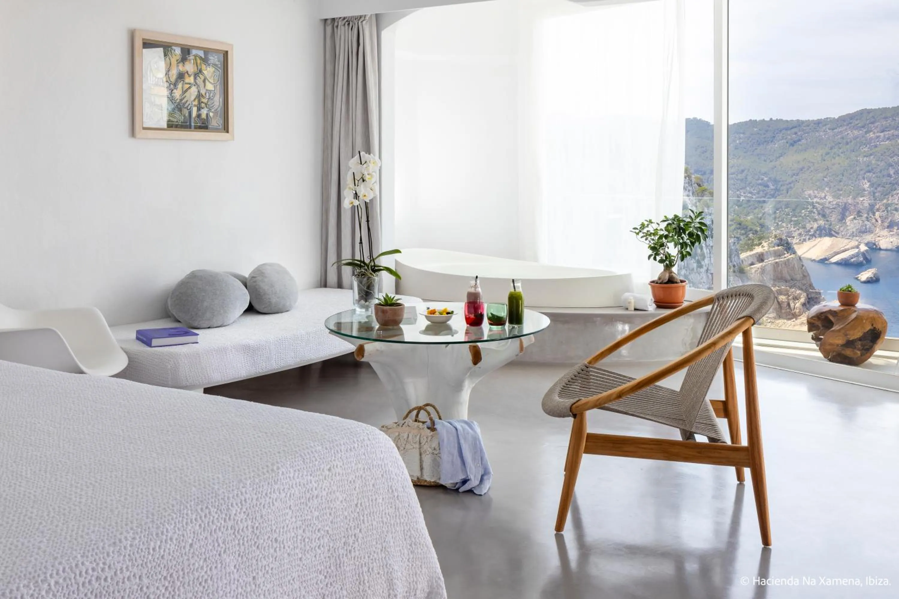 Photo of the whole room, Bed in Hacienda Na Xamena, Ibiza