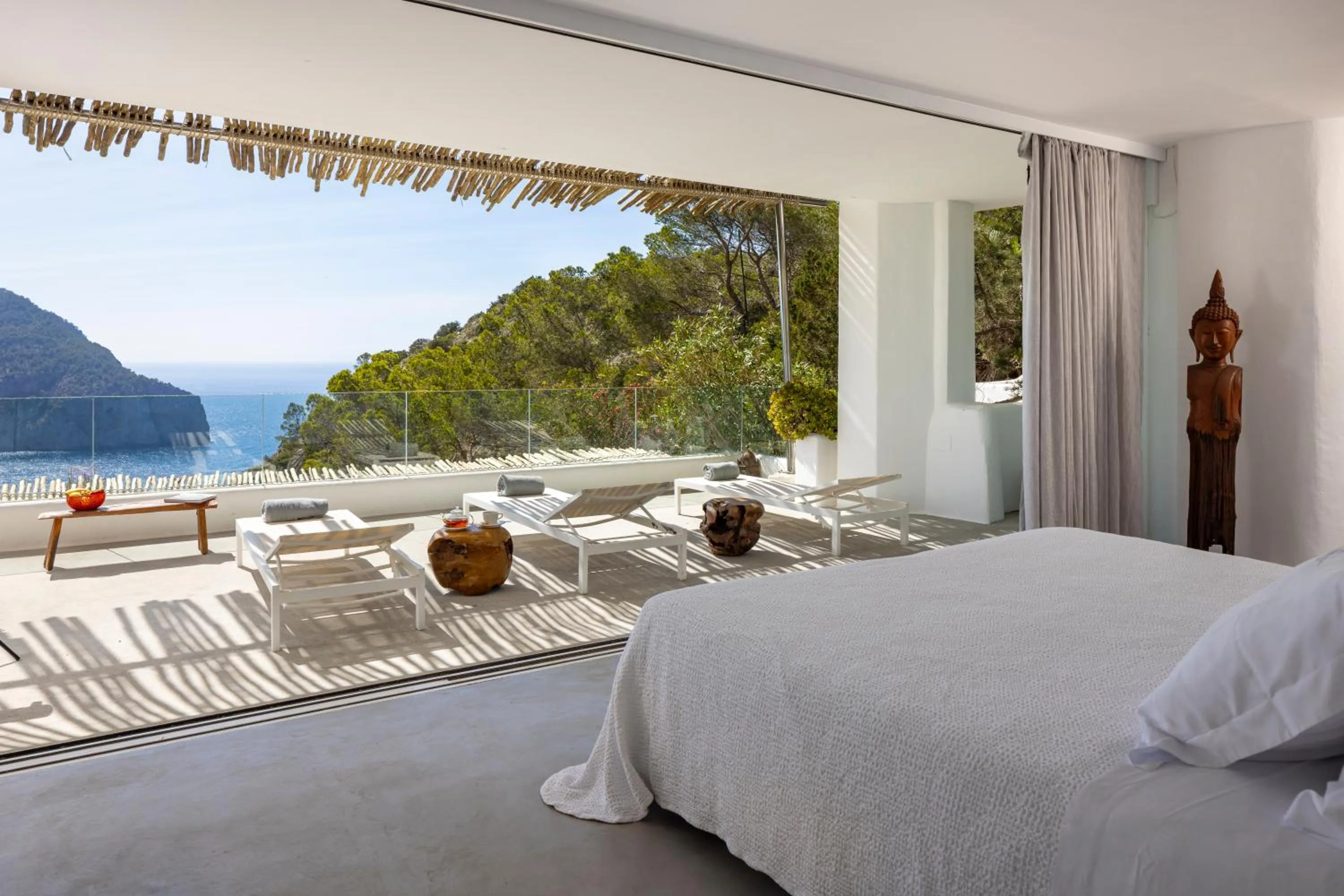 Balcony/Terrace, Bed in Hacienda Na Xamena, Ibiza