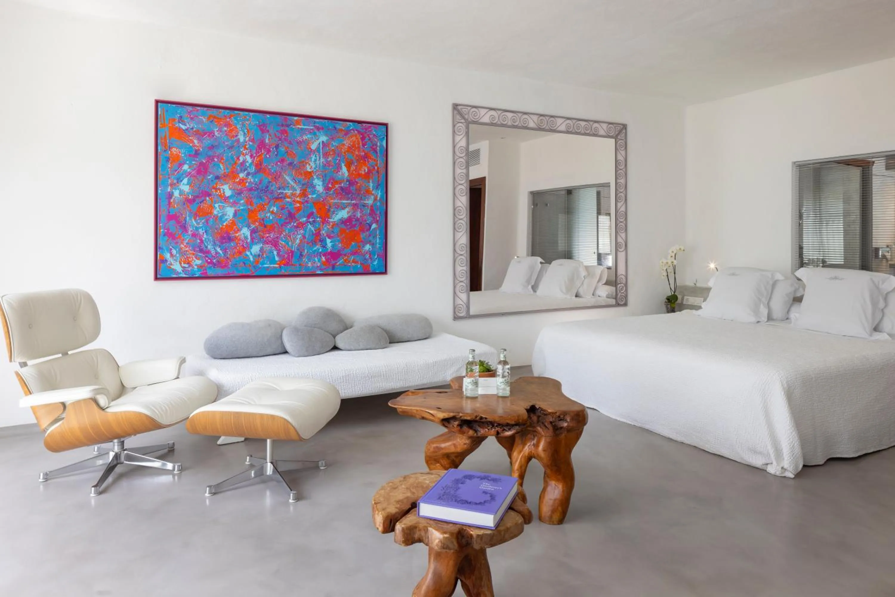 Photo of the whole room, Bed in Hacienda Na Xamena, Ibiza