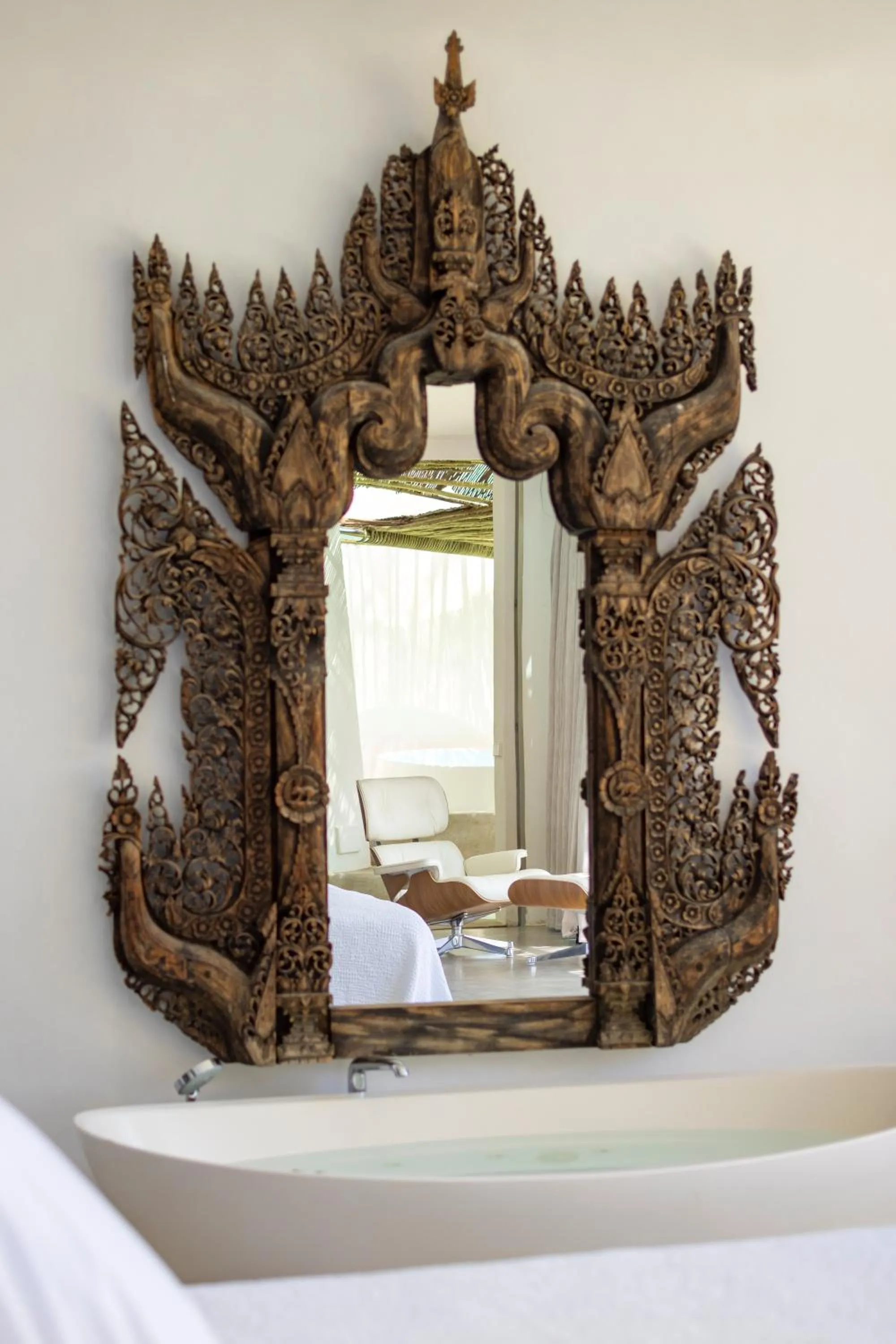 Decorative detail, Bed in Hacienda Na Xamena, Ibiza