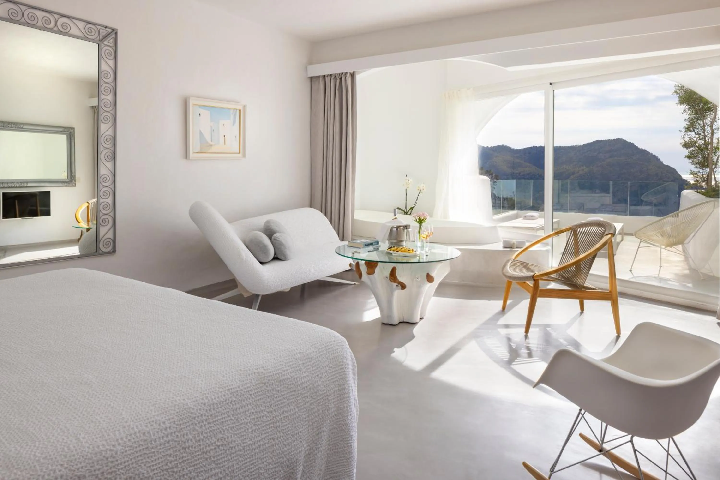 Bedroom, Bed in Hacienda Na Xamena, Ibiza