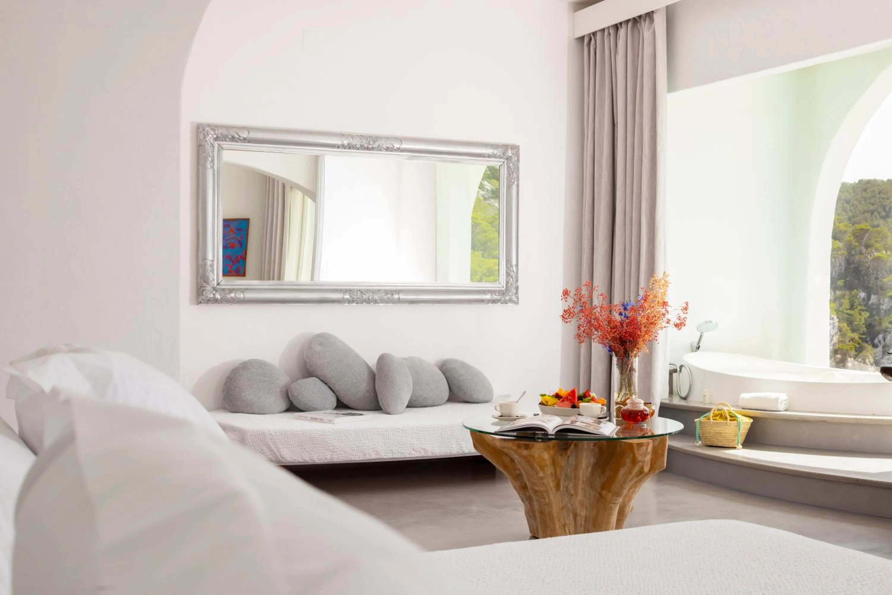 Bedroom, Bed in Hacienda Na Xamena, Ibiza